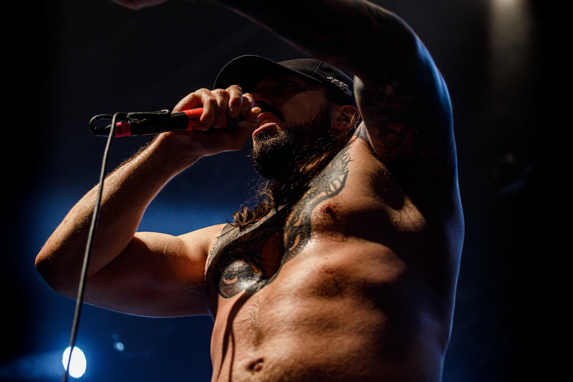 9.07.2022 Get The Shot Frozen Sun Fest 2022, Warszawa, klub Progresja, kanadyjski hardcore z Quebec, wscieklosc i gniew wobec tego co dostaja od zycia.Jean-Philippe Lagace - wokal,Tom Chiasson - gitara,Guy-Pierre Genest - gitara,Dan Fisher Roberge - bass,David St. Pierre - perkusja,fot. Andrzej Wasilkiewicz/Reporter