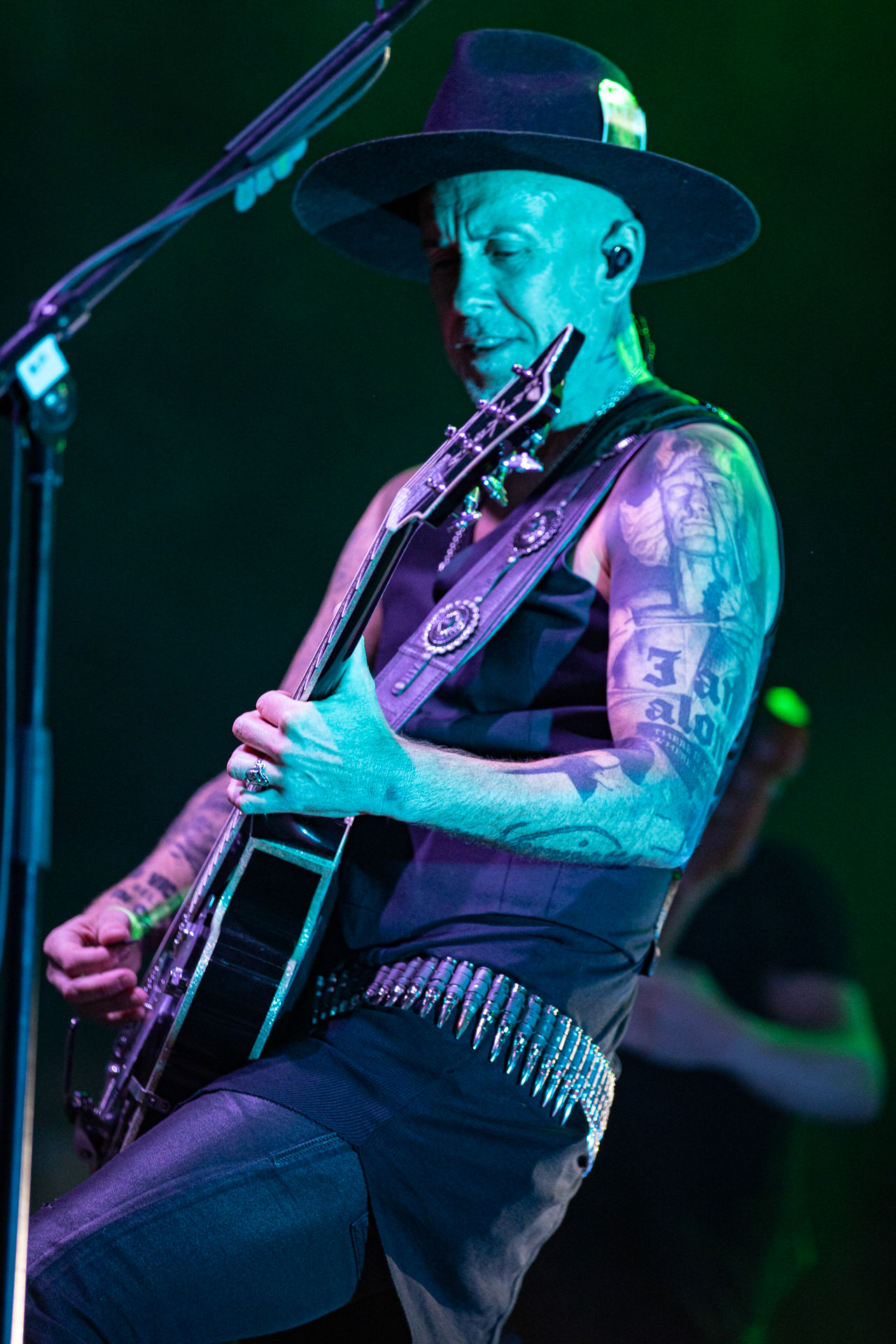 13.08.2021 koncert Me And That Man w Warszawie,Letnia scena Progresji, Gramy do Woli.n/z Adam Nergal Darski - gitara, wokal,Fot. Andrzej Wasilkiewicz/Reporter