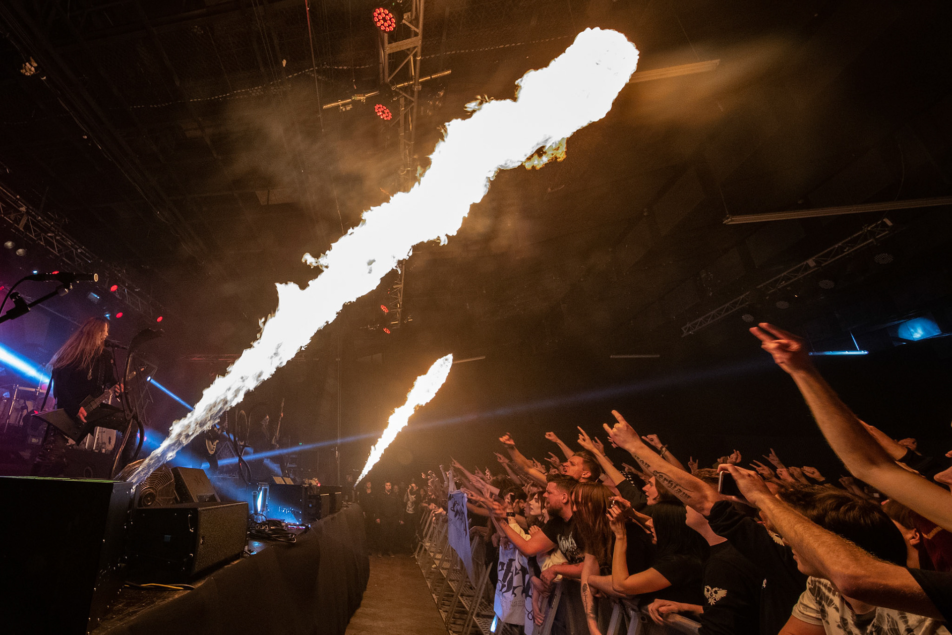 14.12.2018r. Behemoth koncert Merry Christless - Warszawa Progresja, Adam "Nergal" Darski – gitara, wokal prowadzący, 
Zbigniew "Inferno" Promiński – perkusja,
Tomasz "Orion" Wróblewski – gitara basowa, Patryk "Seth" Sztyber – gitara,  fot. Andrzej Wasilkiewicz/Reporter