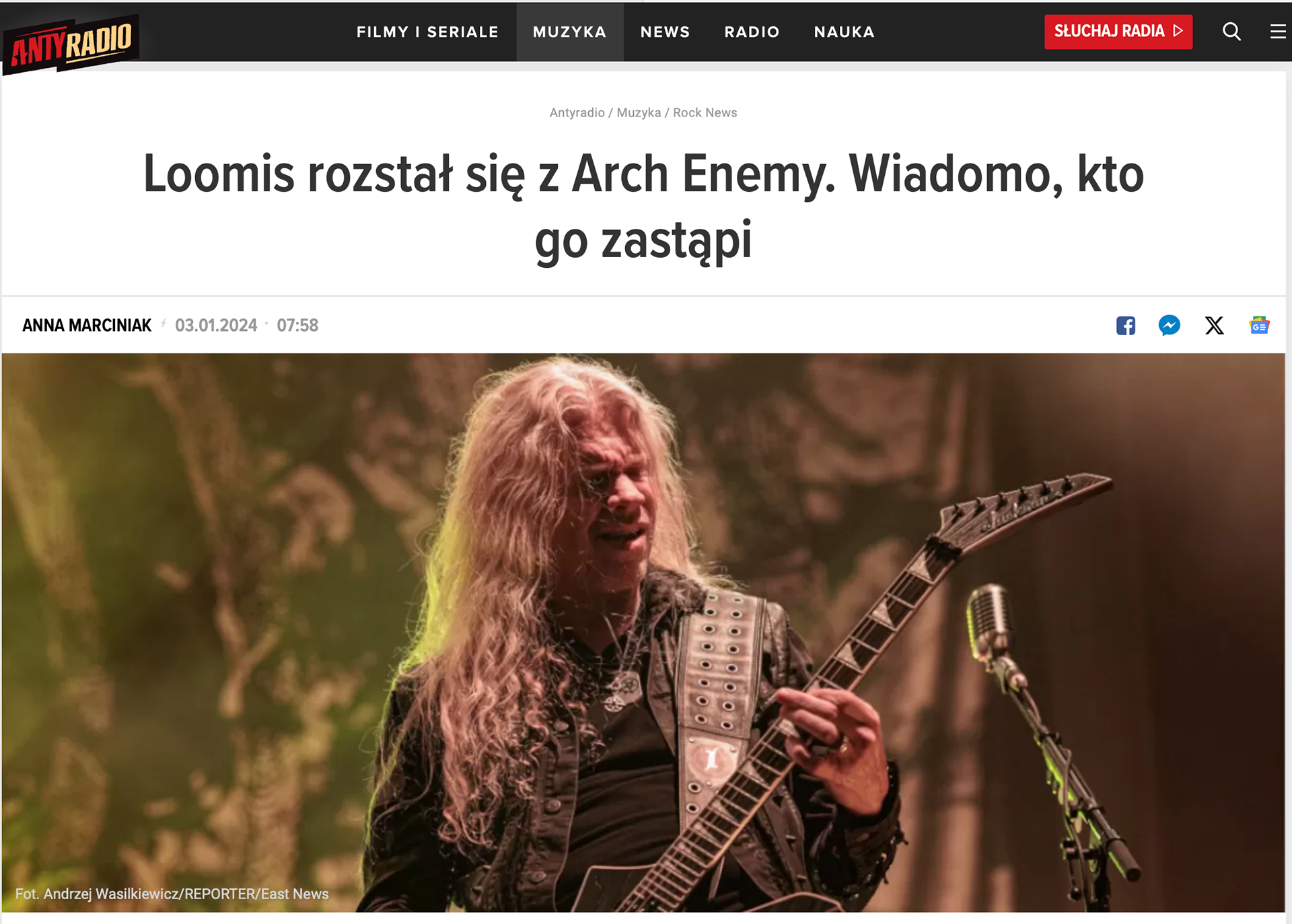 Loomis rozstał się z Arch Enemy. Wiadomo, kto go zastąpi