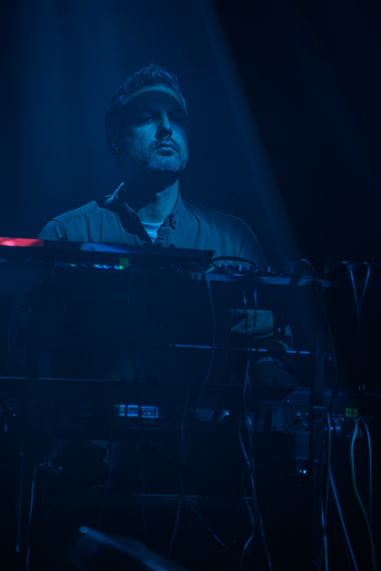 26.04.2022 Portico Quartet Jazz, ambient, electronic, hang. Warszawska Progresja.Portico Quartet to instrumentalny zespol z Londynu w Wielkiej Brytanii. n/z Keir Vine -keyboards,Produkcja Winiary Bookings fot. Andrzej Wasilkiewicz/Reporter