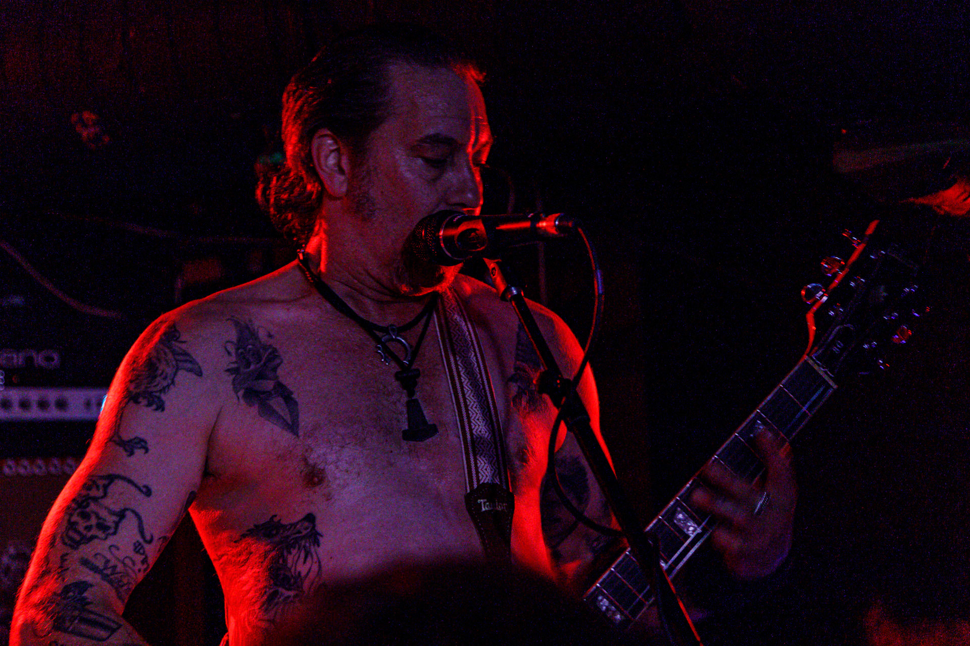 7.07.2022 - HIGH ON FIRE - legenda sceny stoner/doom z Mattem Pikem na czele, koncert w warszawskiej Hydrozagadce.n/z Matt Pike – gitara, wokal,n/z Jeff Matz – gitara basowa,n/z Coady Willis - perkusja,Doom metal, stoner metal, sludge metal, thrash metal.Produkcja WiniaryBookings. fot. Andrzej Wasilkiewicz/Reporter