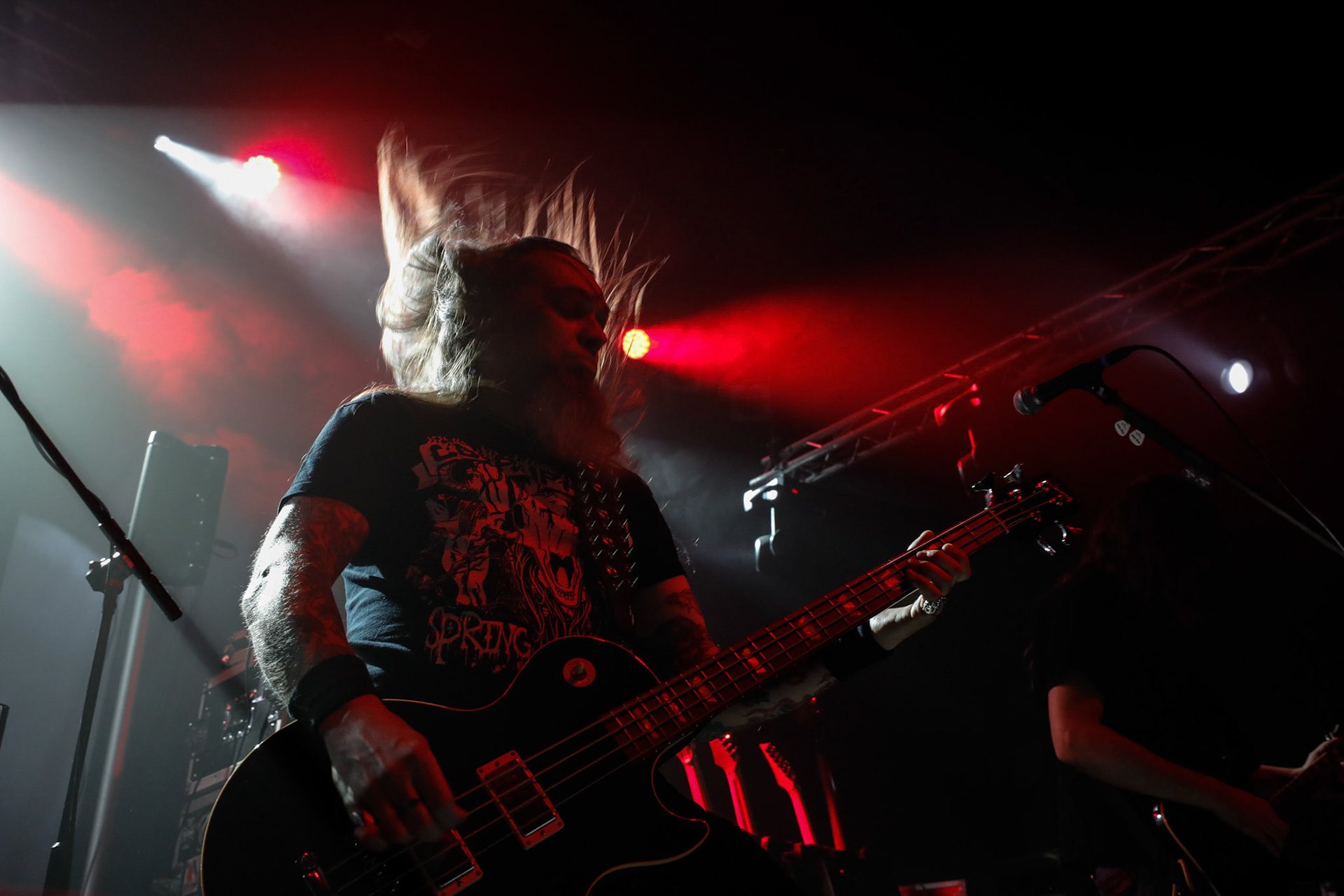 30.11.2018 Knock Out Tour 2018 - Warszawa Progresja -VIRGIN SNATCH  thrash metal, death metal,
Łukasz "Zielony" Zieliński wokal,
Grzegorz "Grysik" Bryła  gitara, 
Paweł Pasek  gitara, 
Piotr "Anioł" Wącisz  gitara basowa, 
Jacek Nowak perkusja,  fot. Andrzej Wasilkiewicz/Reporter