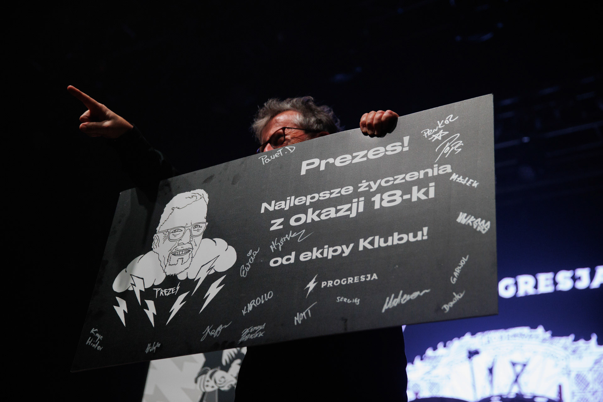 18.12.2021 Antysylwester Antyradia, 18 lat klubu Progresja,n/z Marek „Prezes” Laskowski, fot. Andrzej Wasilkiewicz/Reporter