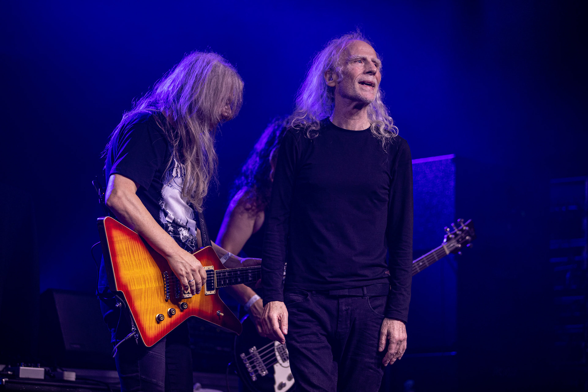 12.09.2021 - KAT i Roman Kostrzewski - koncert "Do zobaczenia w piekle" Wroclaw, Centrum Koncertowe A2.  Wojtek Hoffman (Turbo)- gitara, fot. Andrzej kaziq Wasilkiewicz