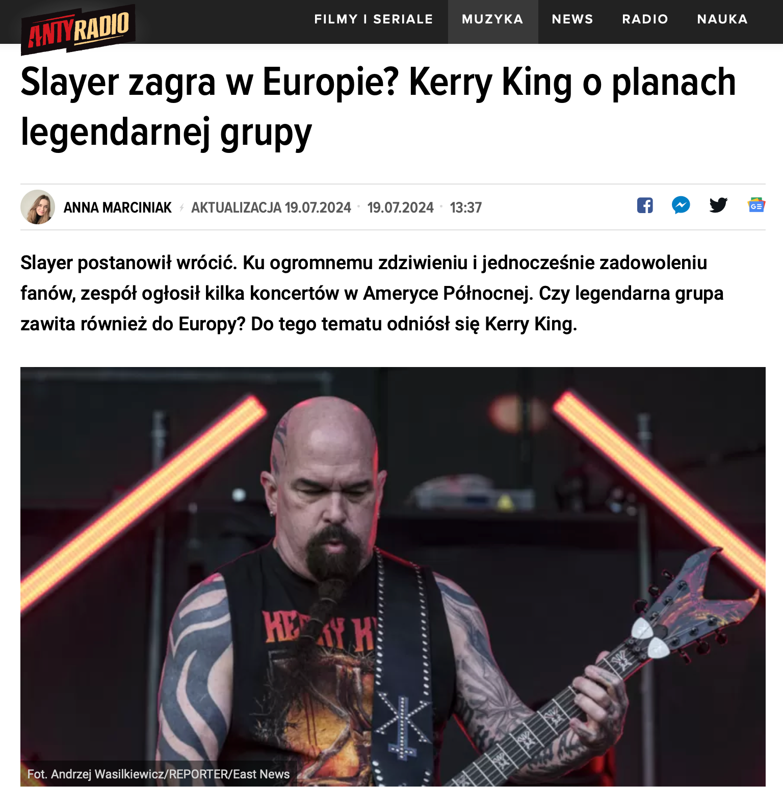 Slayer wrócił i zagra kilka koncertów 