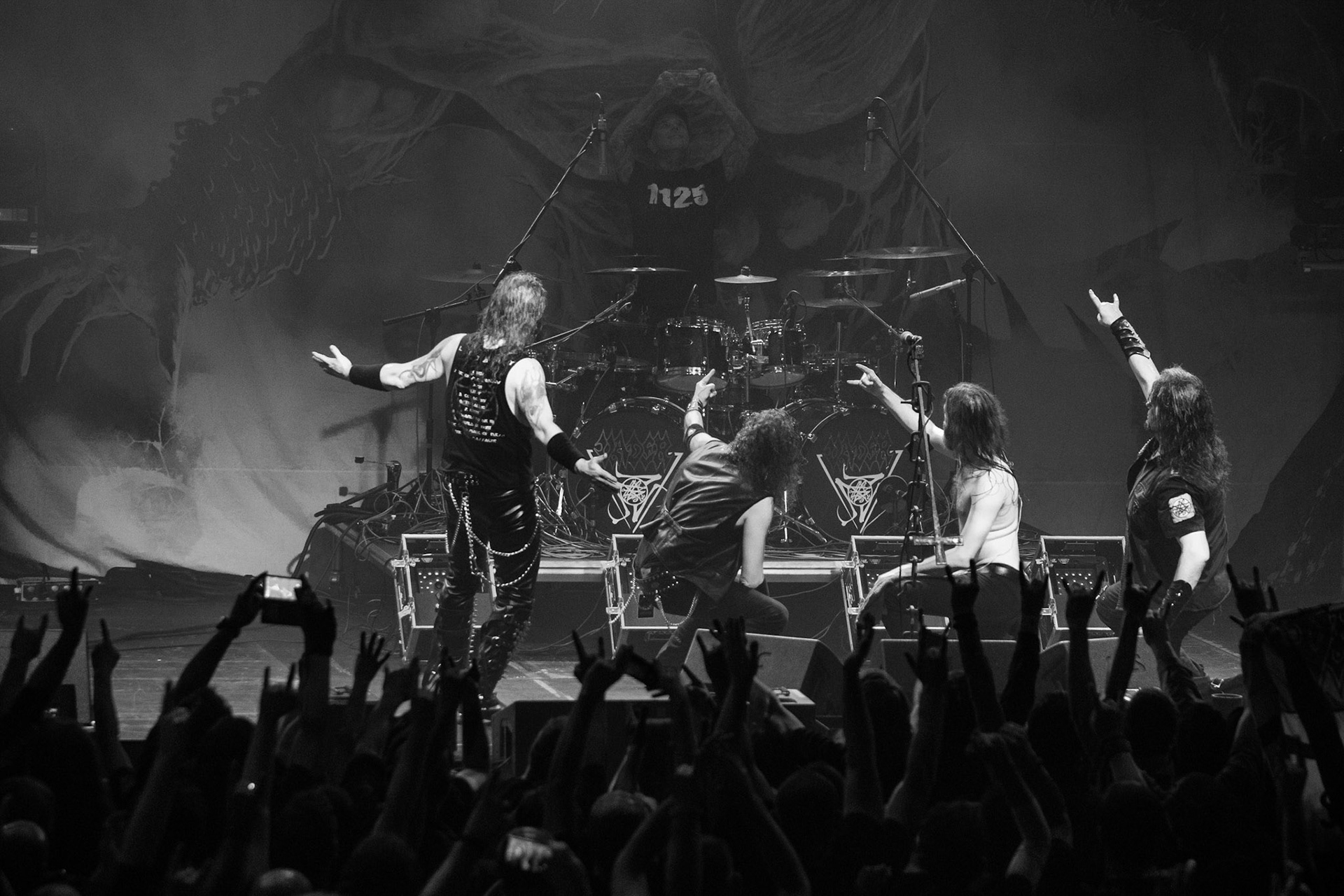 Legendy Metalu Vader - Death Metal - koncert Legendy Metalu w warszawskiej Progresji, 
Peter: Guitar + Vocals
Pajak: Guitar
Hal: Bass
James: Drums
fot. Andrzej kaziq Wasilkiewicz/Reporter