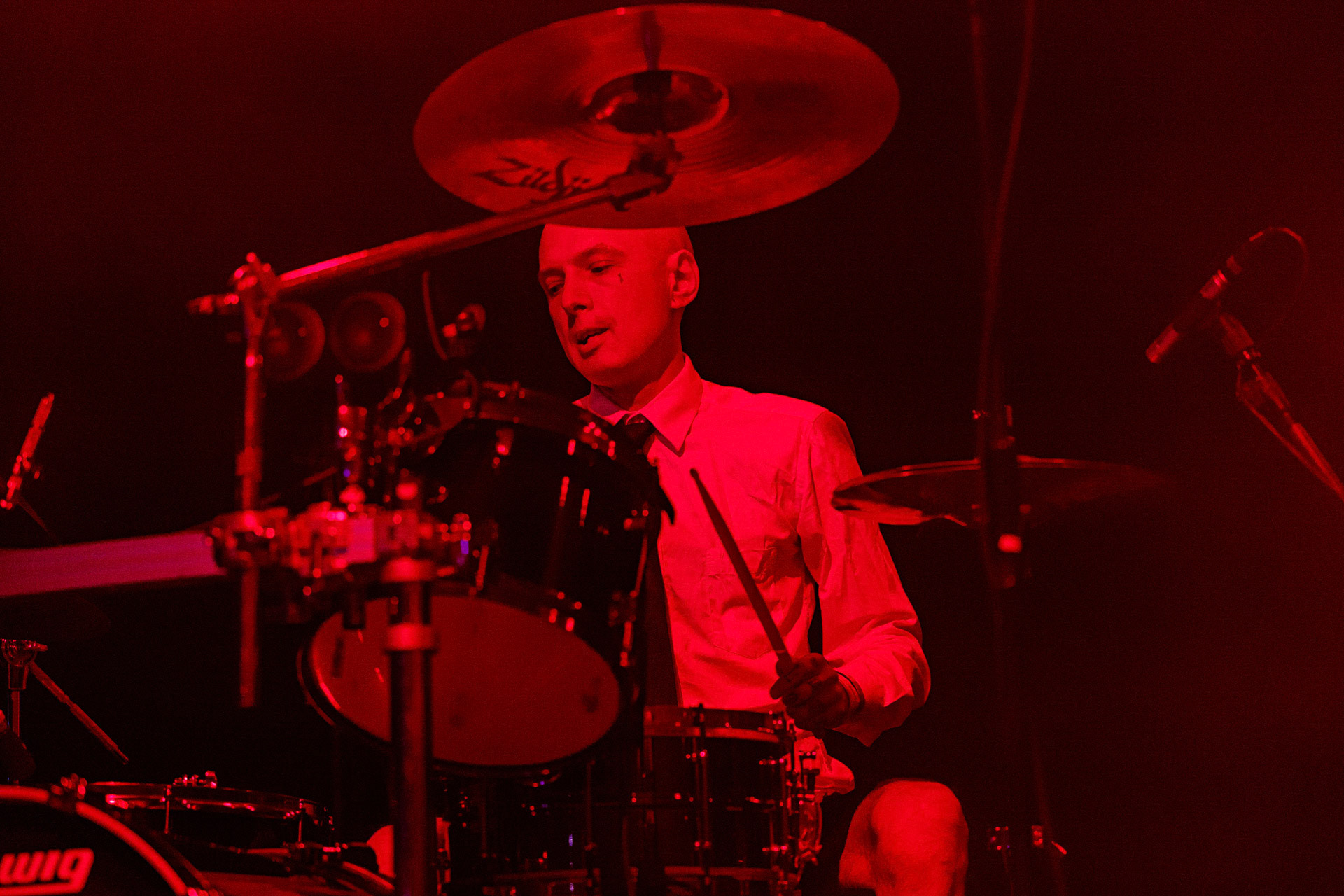 18.12.2021 Masturbator - Antysylwester Antyradia, 18 lat klubu Progresja,n/z Vithor/ growl-git, n/z Raefoth/bas, n/z Czaha/beki, n/z Mayhem/git,metal, blackmetal, thrashmetal, satanic old skull metal, fot. Andrzej Wasilkiewicz/Reporter