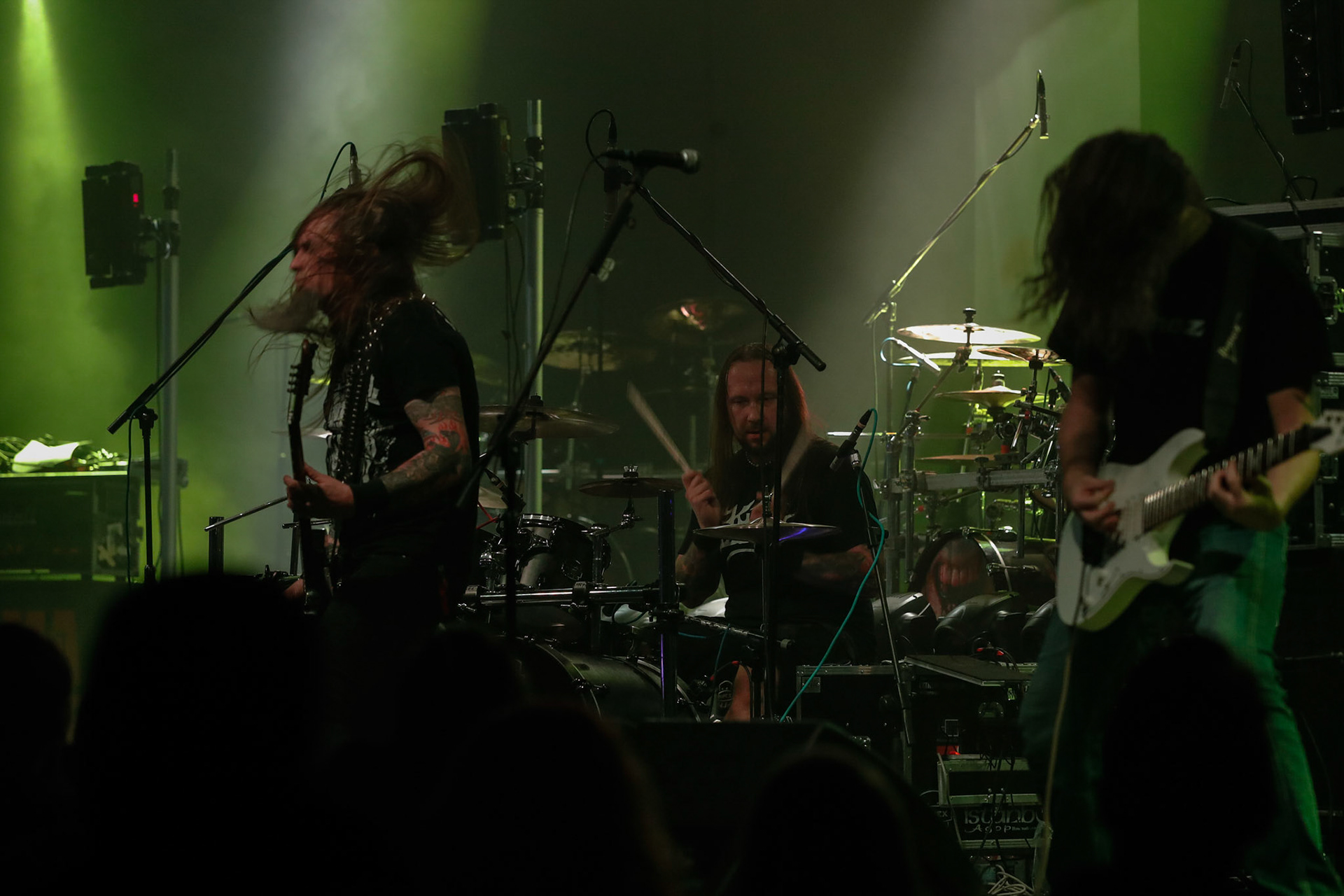 30.11.2018 Knock Out Tour 2018 - Warszawa Progresja -VIRGIN SNATCH  thrash metal, death metal,
Łukasz "Zielony" Zieliński wokal,
Grzegorz "Grysik" Bryła  gitara, 
Paweł Pasek  gitara, 
Piotr "Anioł" Wącisz  gitara basowa, 
Jacek Nowak perkusja,  fot. Andrzej Wasilkiewicz/Reporter