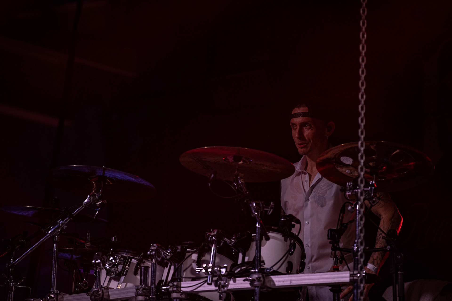 12.09.2021 - KAT i Roman Kostrzewski - koncert "Do zobaczenia w piekle" Wroclaw, Centrum Koncertowe A2.  Jacek Nowak – perkusja,fot. Andrzej kaziq Wasilkiewicz