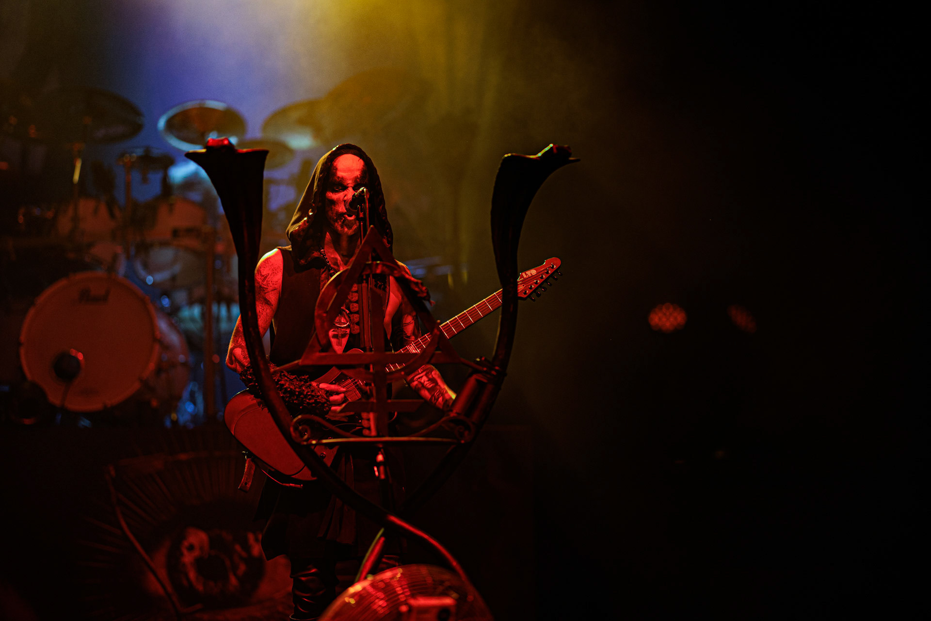 19.10.2022 BEHEMOTH - The European Siege 2022,Adam Nergal Darski - wokal, gitara,Zbigniew Inferno Prominski - perkusja,Tomasz Orion Wroblewski - bass,Patryk Seth Sztyber gitara,Spodek Katowice Poland,fot. Andrzej Wasilkiewicz/Reporter