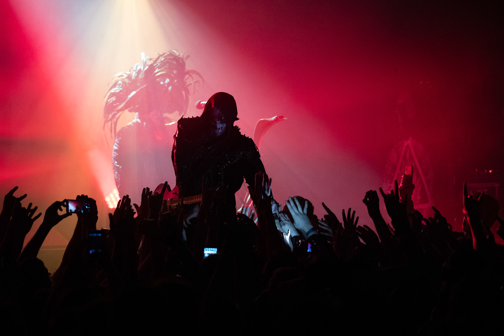 14.12.2018r. Behemoth koncert Merry Christless - Warszawa Progresja, Adam "Nergal" Darski – gitara, wokal prowadzący, 
Zbigniew "Inferno" Promiński – perkusja,
Tomasz "Orion" Wróblewski – gitara basowa, Patryk "Seth" Sztyber – gitara,  fot. Andrzej Wasilkiewicz/Reporter