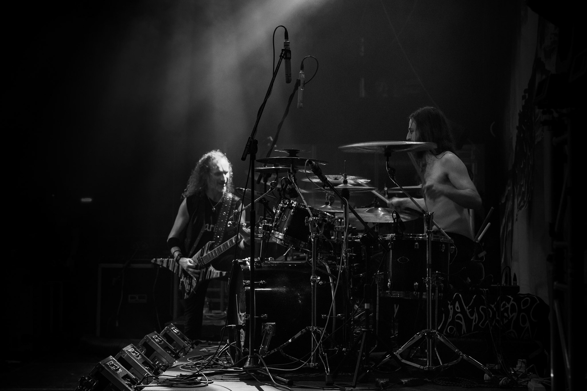 Legendy Metalu Vader - Death Metal - koncert Legendy Metalu w warszawskiej Progresji, 
Peter: Guitar + Vocals
Pajak: Guitar
Hal: Bass
James: Drums
fot. Andrzej kaziq Wasilkiewicz/Reporter