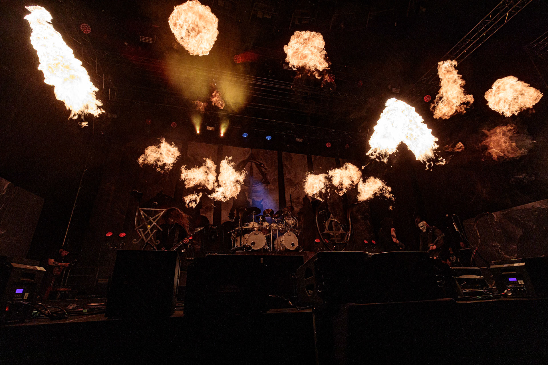 19.10.2022 BEHEMOTH - The European Siege 2022,Adam Nergal Darski - wokal, gitara,Zbigniew Inferno Prominski - perkusja,Tomasz Orion Wroblewski - bass,Patryk Seth Sztyber gitara,Spodek Katowice Poland,fot. Andrzej Wasilkiewicz/Reporter