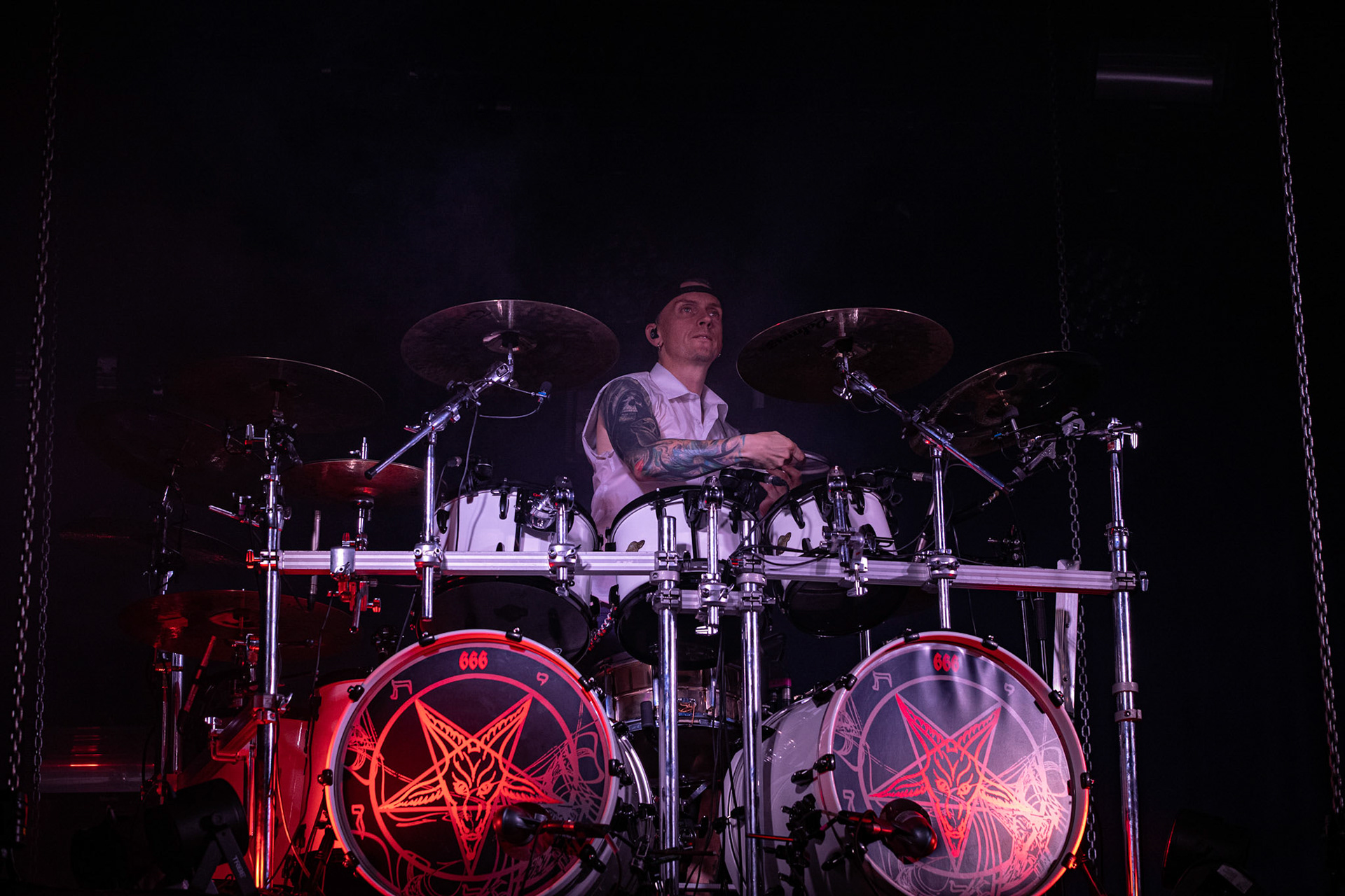 12.09.2021 - KAT i Roman Kostrzewski - koncert "Do zobaczenia w piekle" Wroclaw, Centrum Koncertowe A2.  Jacek Nowak – perkusja,fot. Andrzej kaziq Wasilkiewicz