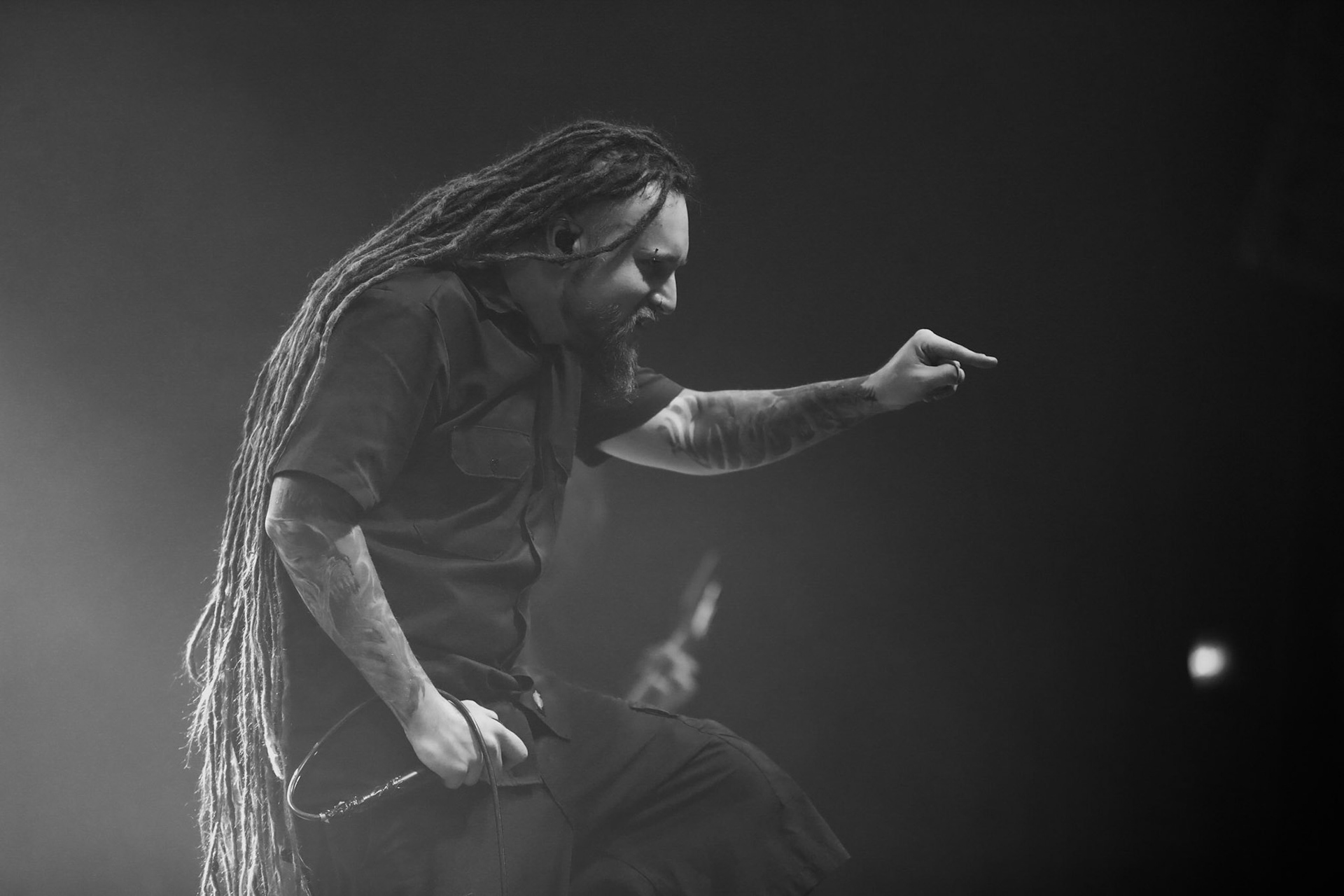 30.11.2018 Knock Out Tour 2018 - Warszawa Progresja - DECAPITATED - techniczny death metal, groove metal,

Wacław „Vogg” Kiełtyka gitara,
Rafał "Rasta" Piotrowski wokal, 
Michał "Młody" Łysejko perkusja,
Hubert Więcek gitara basowa, fot. Andrzej Wasilkiewicz/Reporter