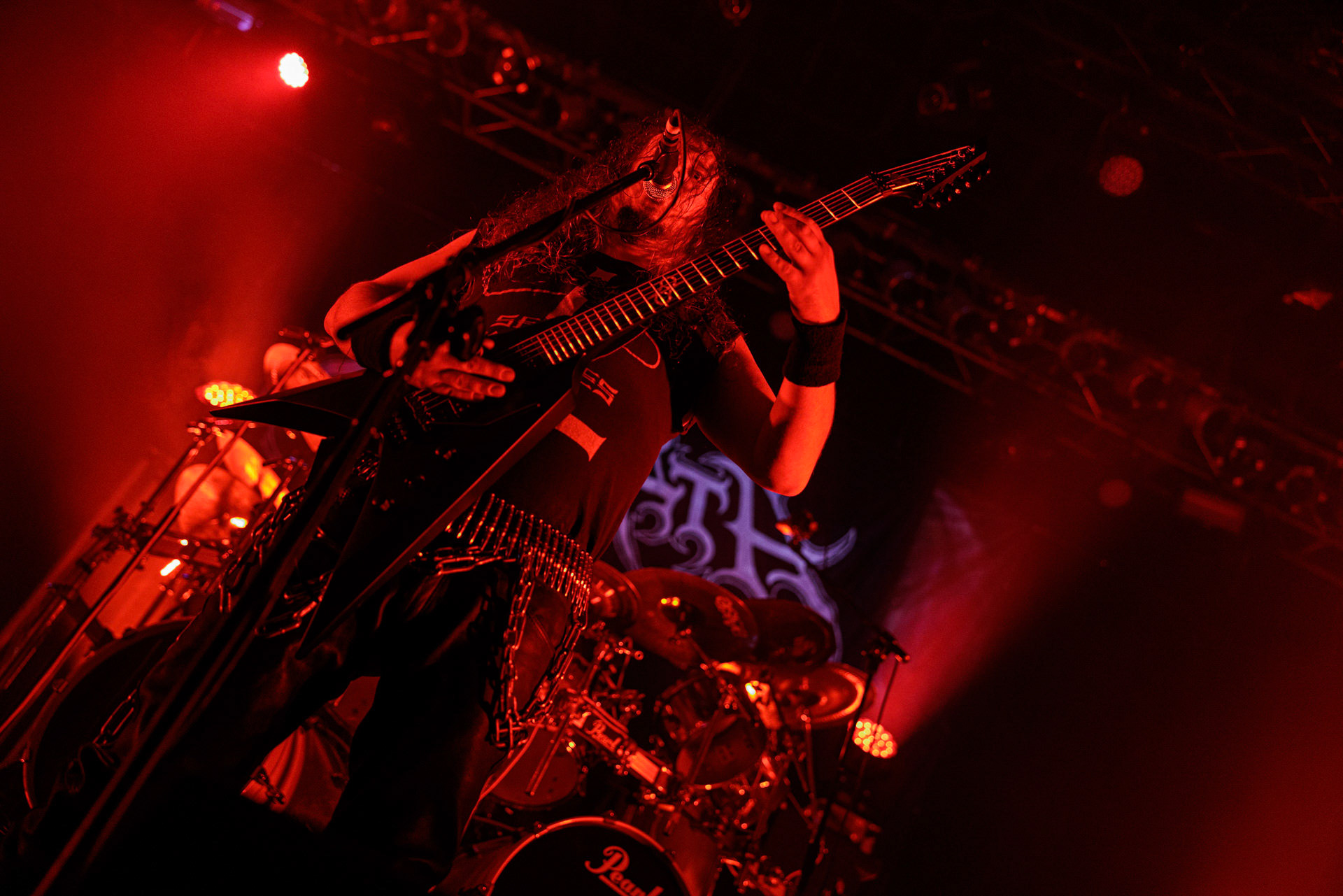 18.02.2022r - Azarath - jako gosc specjalny na warszawskim koncercie Vader w Progresji.n/z Marcin Skullripper – wokal, gitara, n/z Bartlomiej Bart Szudek – gitara, n/z Piotr P. Ostrowski – gitara basowa, n/z Zbigniew Inferno Prominski – perkusja, Left Hand Sounds, Knock Out Productions, Massive Music,fot. Andrzej Wasilkiewicz/Reporter