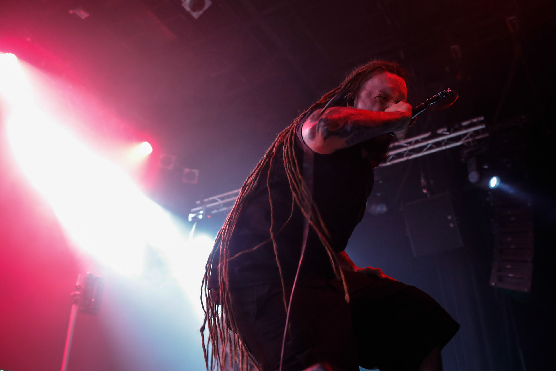 30.11.2018 Knock Out Tour 2018 - Warszawa Progresja - DECAPITATED - techniczny death metal, groove metal,

Wacław „Vogg” Kiełtyka gitara,
Rafał "Rasta" Piotrowski wokal, 
Michał "Młody" Łysejko perkusja,
Hubert Więcek gitara basowa, fot. Andrzej Wasilkiewicz/Reporter