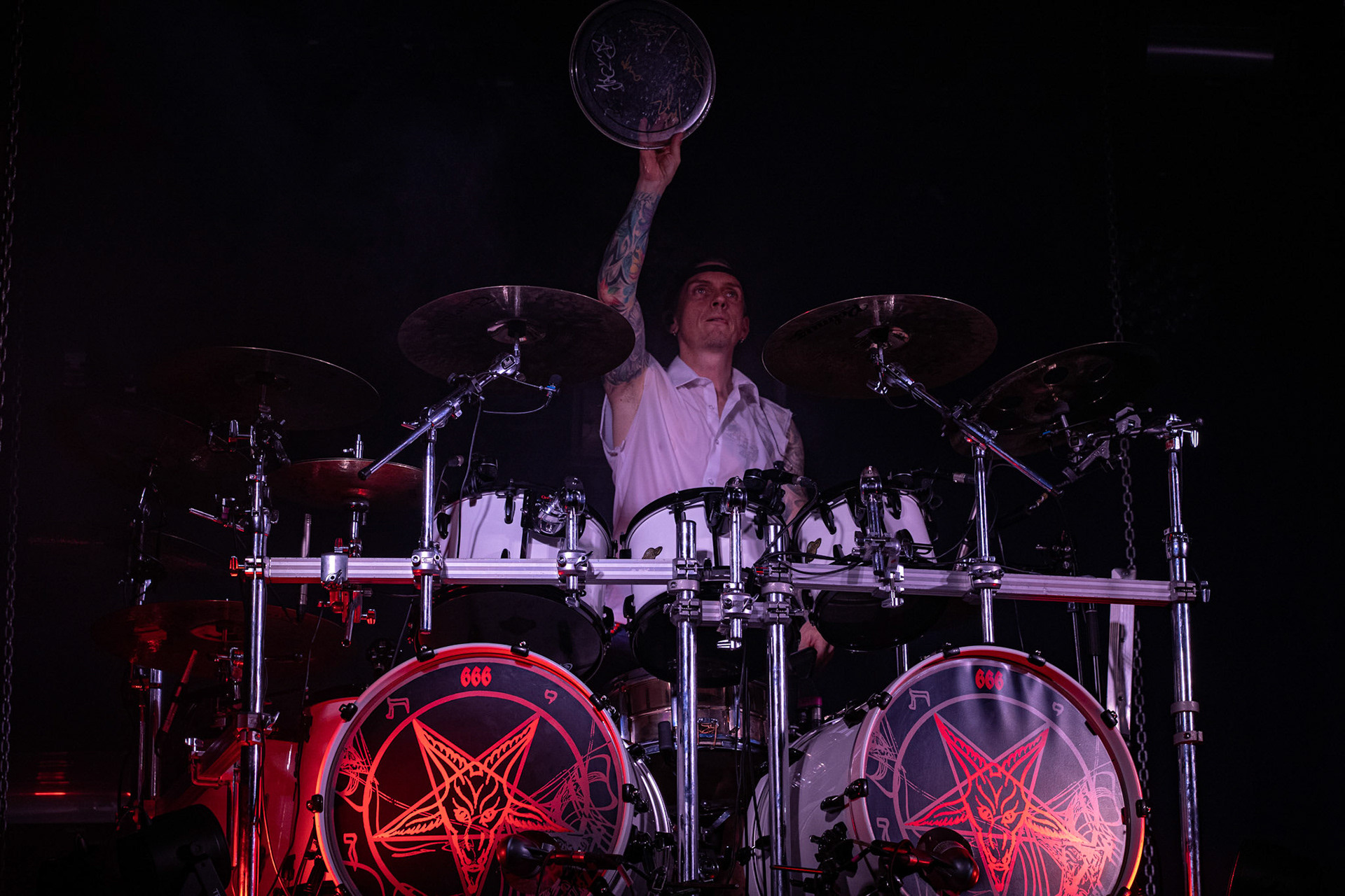 12.09.2021 - KAT i Roman Kostrzewski - koncert "Do zobaczenia w piekle" Wroclaw, Centrum Koncertowe A2.  Jacek Nowak – perkusja,fot. Andrzej kaziq Wasilkiewicz