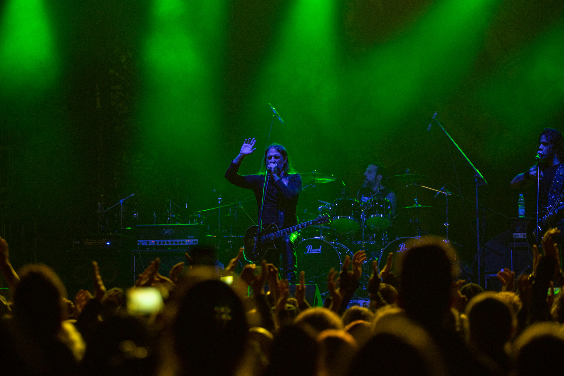 24.09.2021 koncert Rotting Christ, Warszawa, Progresja.N/z Sakis Tolis gitara wokal,N/z Themis Tolis perkusja, fot. Andrzej Wasilkiewicz/REPORTER