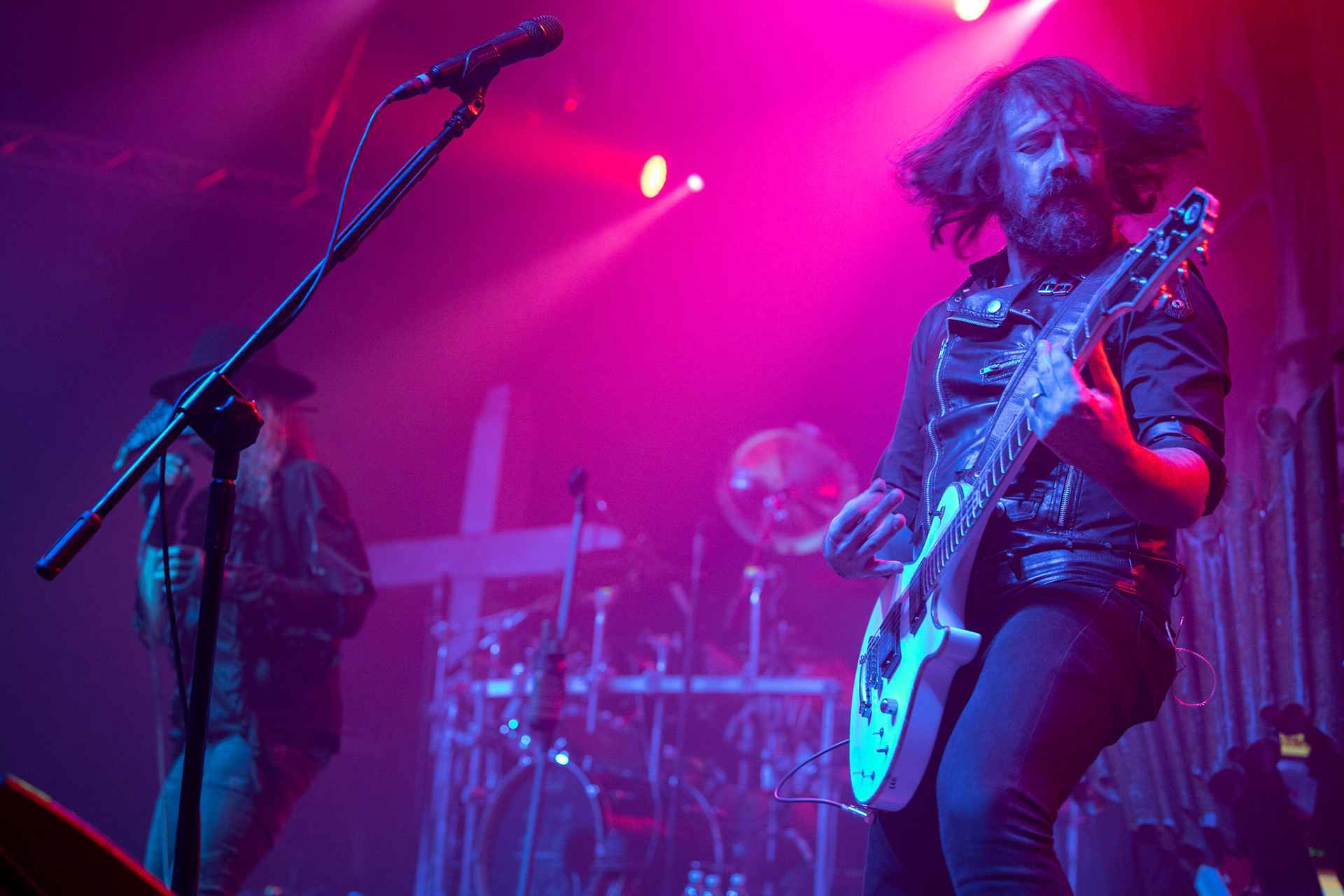 25.11.2019 Warszawa Klub Progresja Europejska Trasa Moonspell z Rotting Christ 2019
koncert Moonspell
N/z Fernando Langsuyar Ribeiro wokal  
N/z Ricardo Amorim gitara  
N/z Pedro Passionis Paixăo instrumenty klawiszowe  
N/z Miguel Mike Gaspar perkusja  
N/z Aires Pereira gitara basowa 
fot. Andrzej Wasilkiewicz/REPORTER