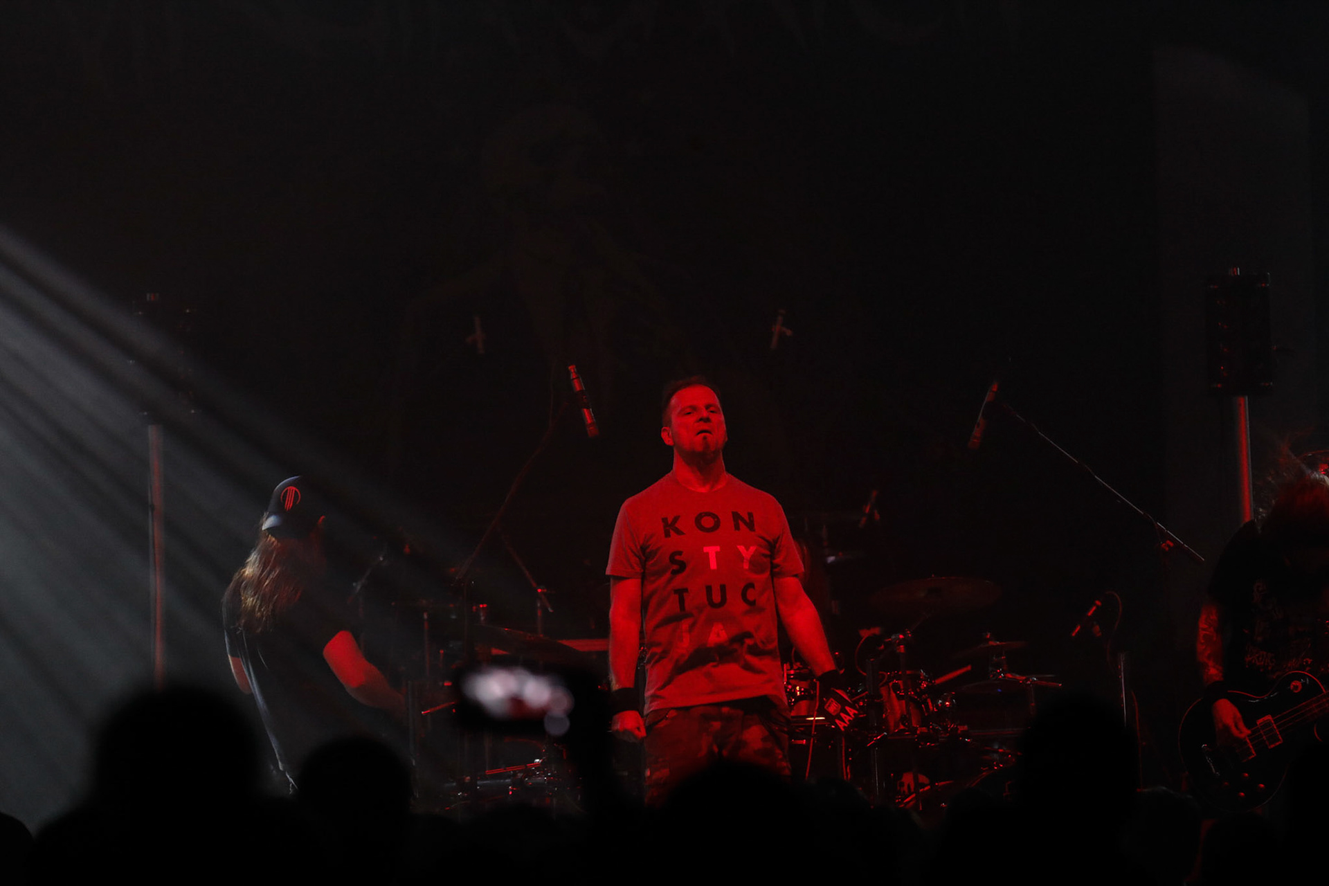 30.11.2018 Knock Out Tour 2018 - Warszawa Progresja -VIRGIN SNATCH  thrash metal, death metal,
Łukasz "Zielony" Zieliński wokal,
Grzegorz "Grysik" Bryła  gitara, 
Paweł Pasek  gitara, 
Piotr "Anioł" Wącisz  gitara basowa, 
Jacek Nowak perkusja,  fot. Andrzej Wasilkiewicz/Reporter