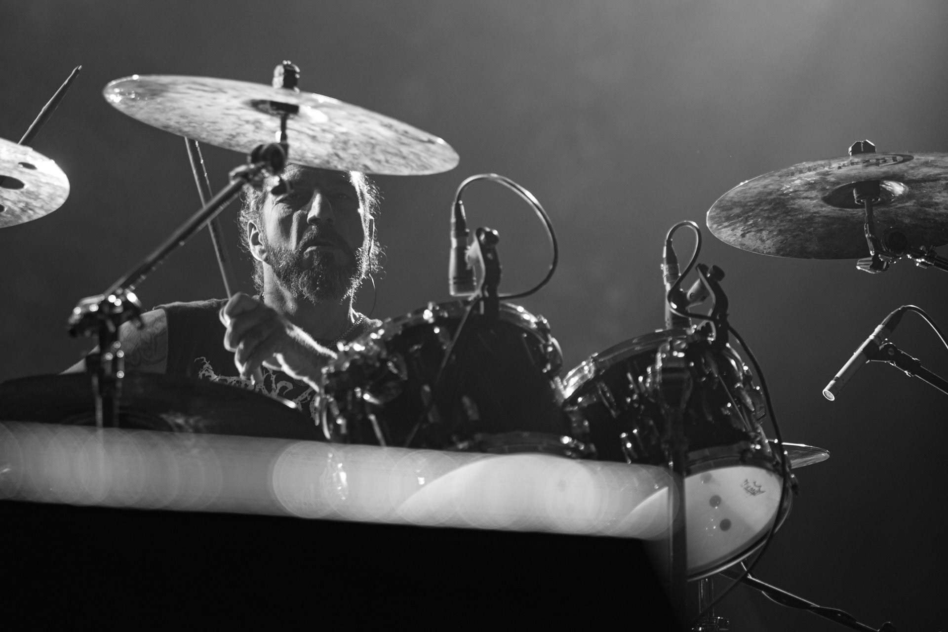 24.09.2021 koncert Rotting Christ, Warszawa, Progresja.N/z Themis Tolis perkusja, fot. Andrzej Wasilkiewicz/REPORTER