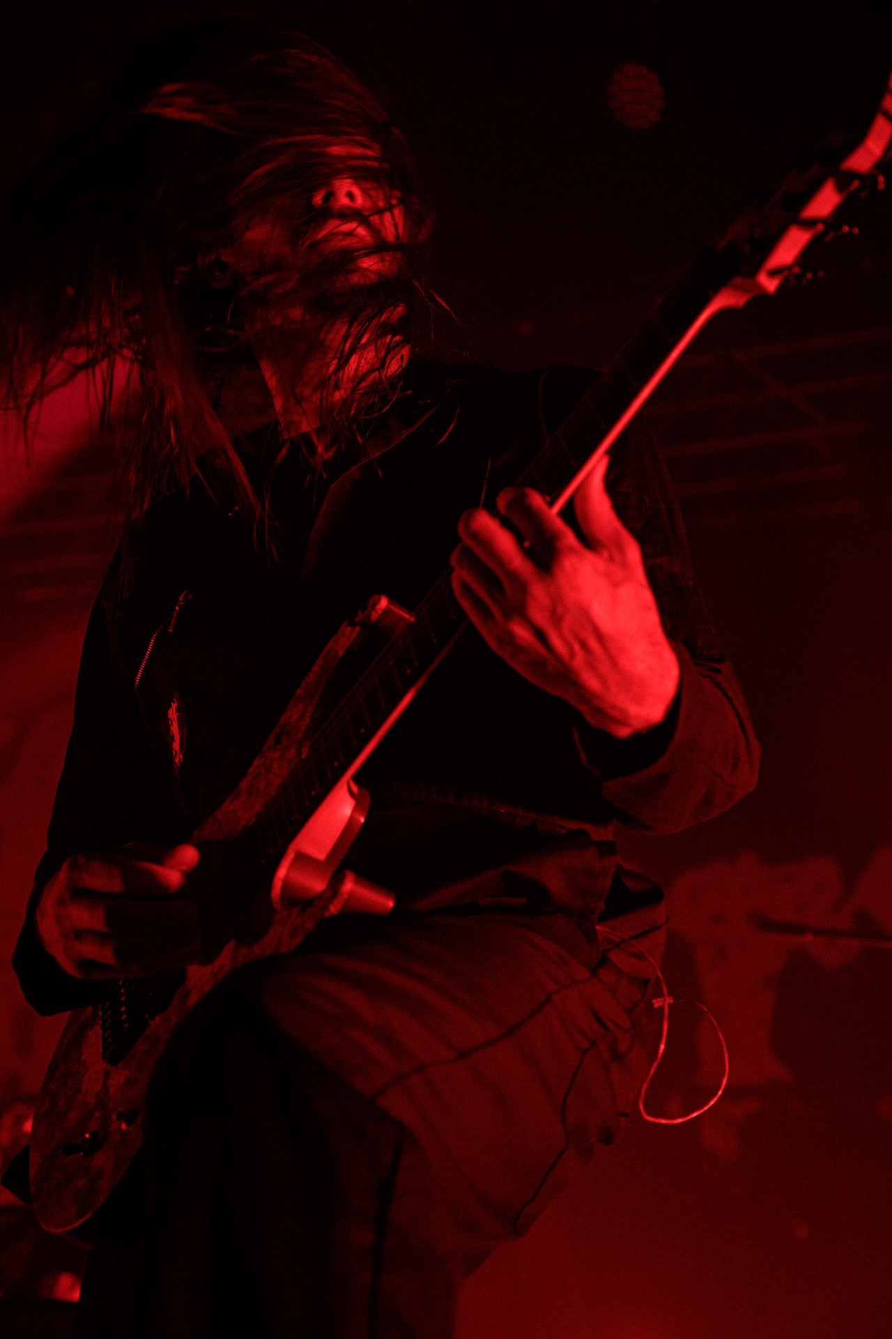 29.04.2022 Igorrr - Warszawski koncert francuskiego zespołu Gautier Serre inspirowany muzyka klasyczna, trip hopem, hip-hopem, death i black metalem, djentem, industrialem, czy tradycyjna muzyka.n/z Martyn Clement – guitar,Produkcja Knock Out Productions, klub Progresja.Wytwornia Metal Blade,fot. Andrzej Wasilkiewicz/Reporter