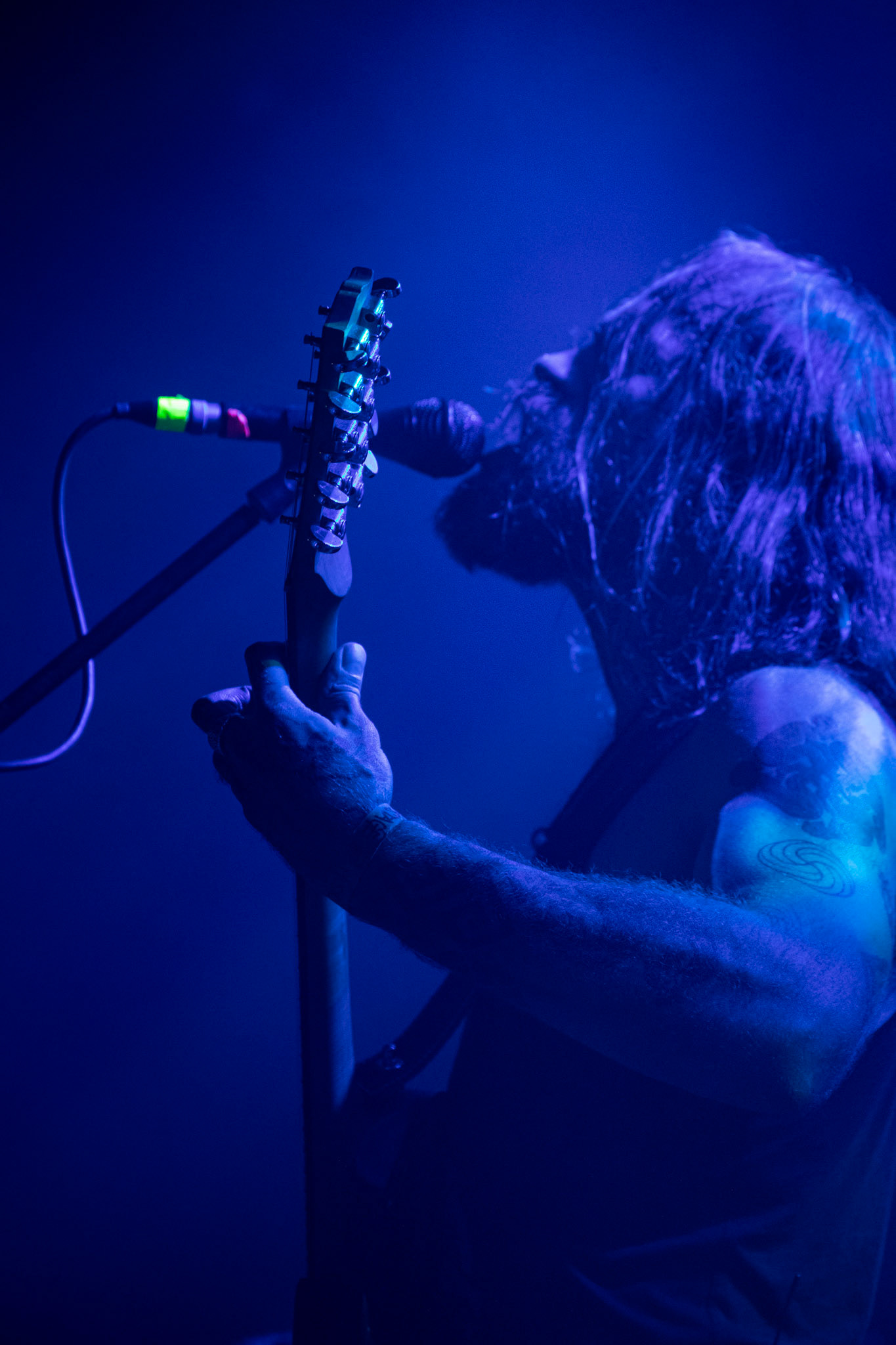 15.12.2019 koncert szwajcarskiego zespołu Bölzer, Merry Christless 2019, Warszawa Klub Progresja,
black metal, death metal,
n/z KzR Okoi Therry Jones – wokal, guitara,
n/z HzR Fabian Wyrsch – perkusja,
New Aeon Musick, Knock Out Productions
fot. Andrzej Wasilkiewicz/REPORTER