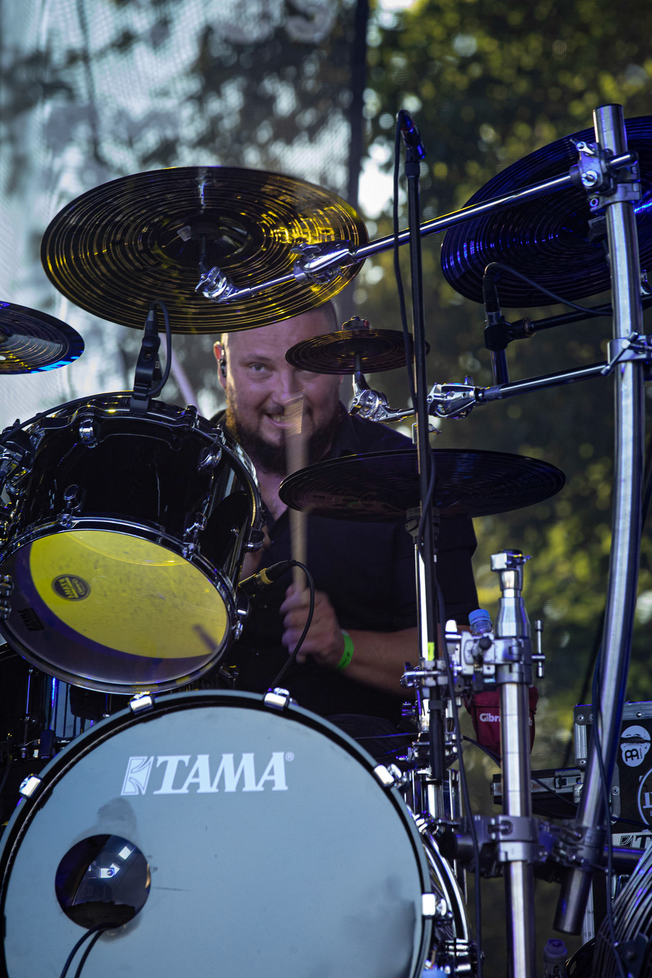 Hunter - postpandemoniczny koncert z okazji XXXV-lecia.Progresja - Gramy do Woli, Warszawa.Dariusz „Daray” Brzozowski – perkusja, Letnia Scena Progresji.fot. Andrzej Wasilkiewicz/Reporter