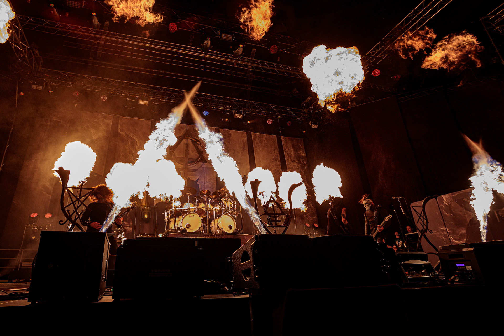 19.10.2022 BEHEMOTH - The European Siege 2022,Adam Nergal Darski - wokal, gitara,Zbigniew Inferno Prominski - perkusja,Tomasz Orion Wroblewski - bass,Patryk Seth Sztyber gitara,Spodek Katowice Poland,fot. Andrzej Wasilkiewicz/Reporter