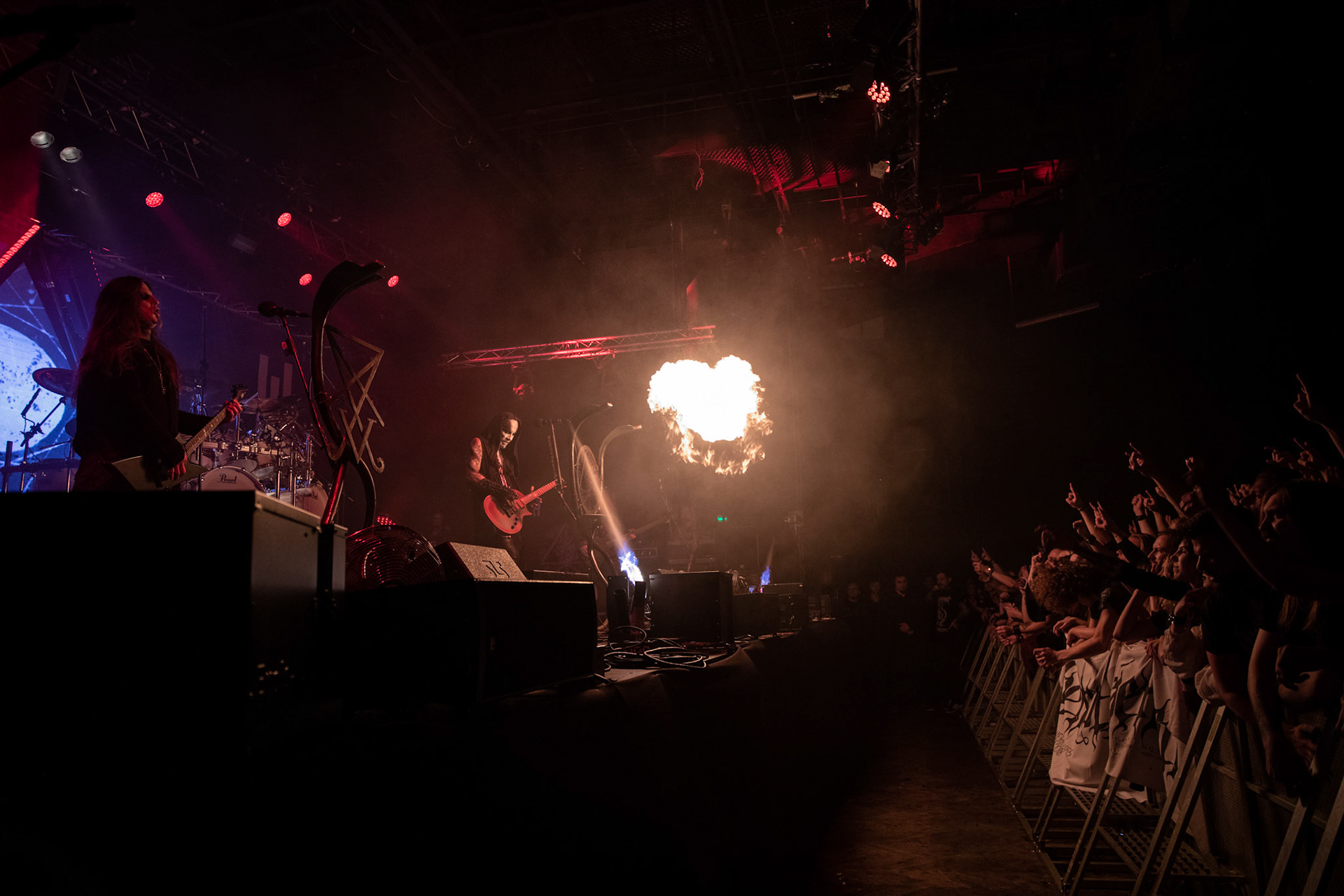 14.12.2018r. Behemoth koncert Merry Christless - Warszawa Progresja, Adam "Nergal" Darski – gitara, wokal prowadzący, 
Zbigniew "Inferno" Promiński – perkusja,
Tomasz "Orion" Wróblewski – gitara basowa, Patryk "Seth" Sztyber – gitara,  fot. Andrzej Wasilkiewicz/Reporter