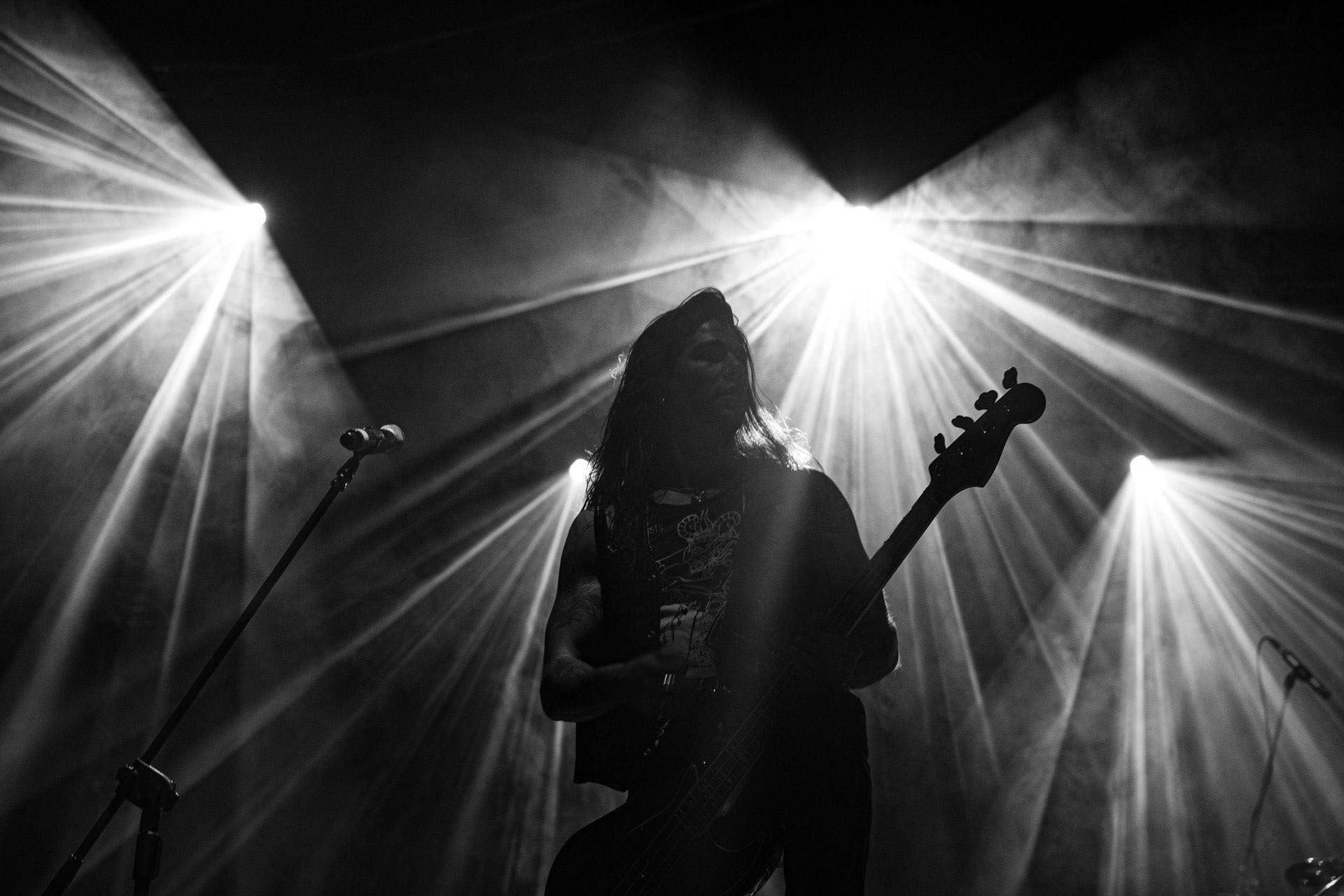 24.09.2021 koncert Rotting Christ, Warszawa, Progresja. N/z Kostas "Spades" Heliotis - gitara basowa, fot. Andrzej Wasilkiewicz/REPORTER