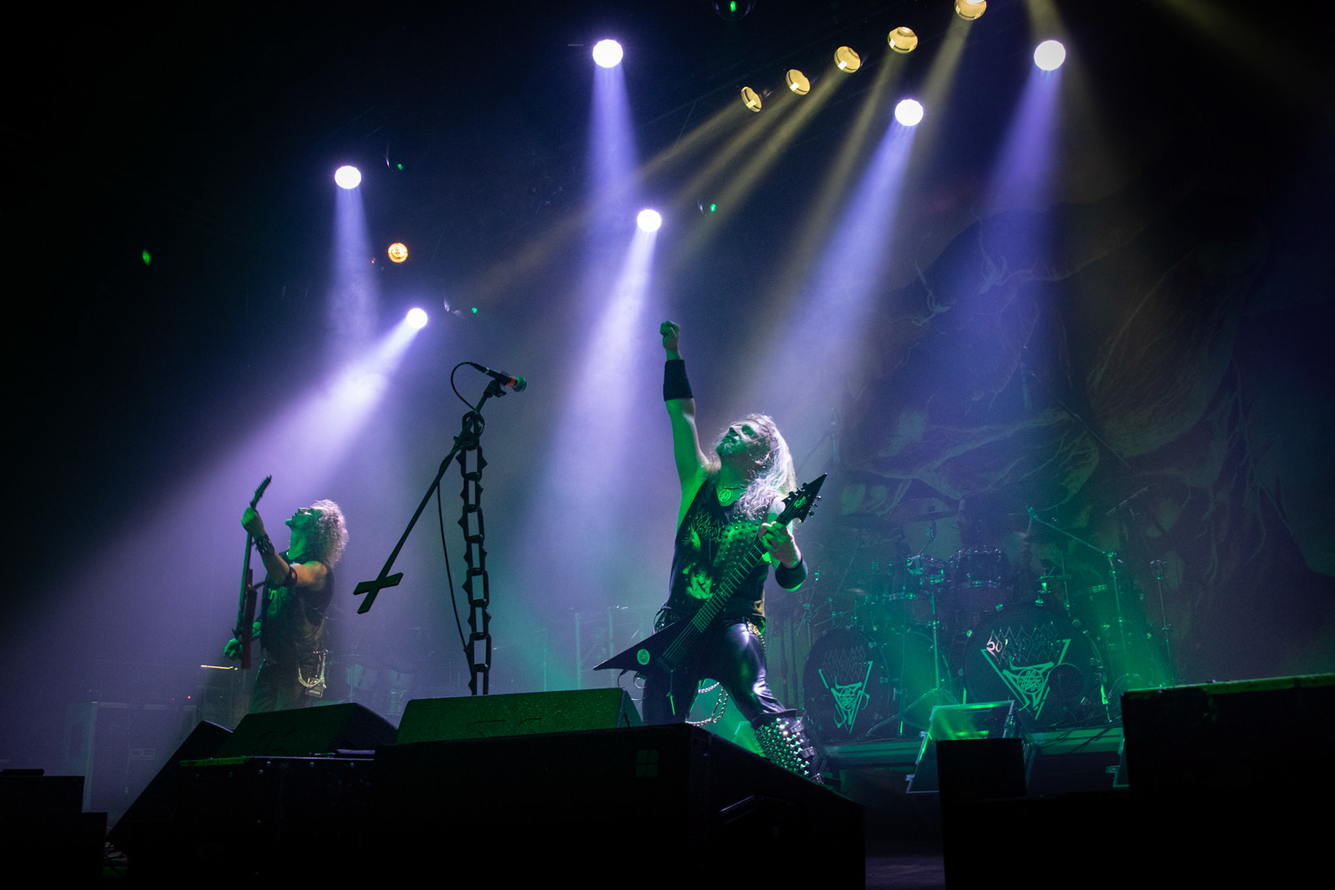 Legendy Metalu Vader - Death Metal - koncert Legendy Metalu w warszawskiej Progresji, 
Peter: Guitar + Vocals
Pajak: Guitar
Hal: Bass
James: Drums
fot. Andrzej kaziq Wasilkiewicz/Reporter