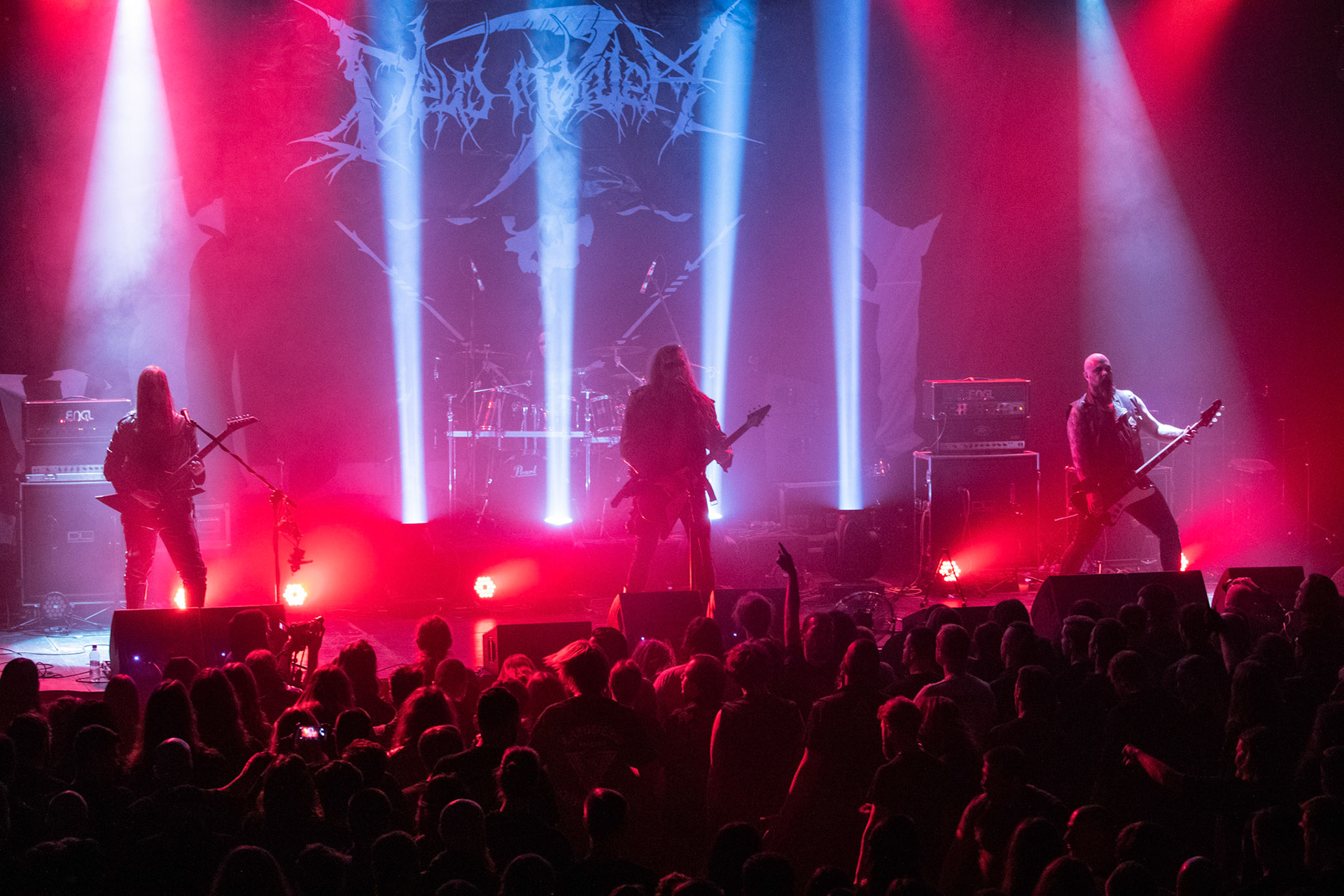 Deus Mortem - Polska, wrocławska grupa black metalowa powstała z inicjatywy gitarzysty i wokalisty Marka "Necrosodoma" Lechowskiego, warszawski koncert w Progresji odbył się w ramach europejskiej trasy koncertowej Mgły organizowany przez Left Hand Sounds, metal, blackmetal,  Andrzej Wasilkiewicz/Reporter