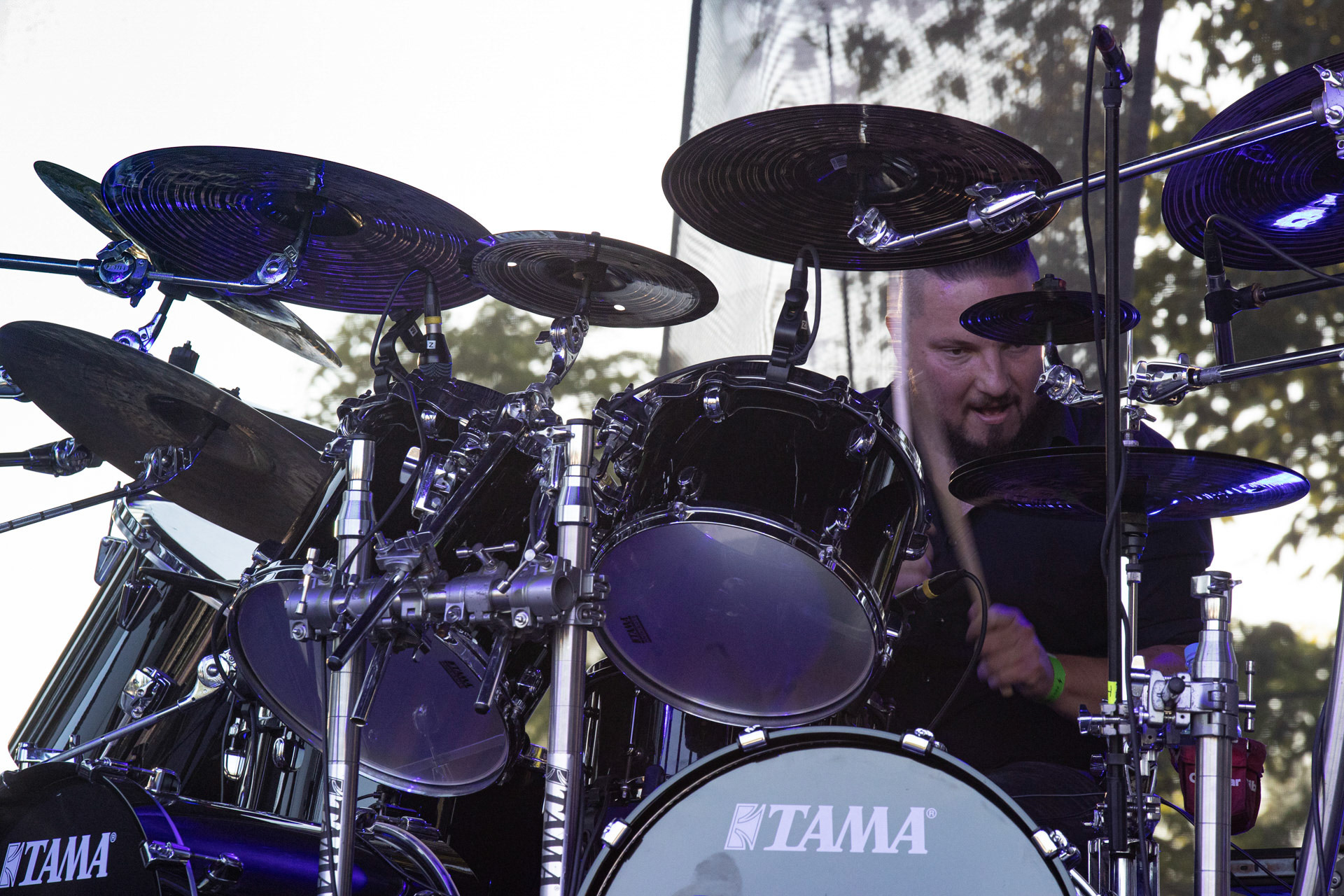 Hunter - postpandemoniczny koncert z okazji XXXV-lecia.Progresja - Gramy do Woli, Warszawa.Dariusz „Daray” Brzozowski – perkusja, Letnia Scena Progresji.fot. Andrzej Wasilkiewicz/Reporter