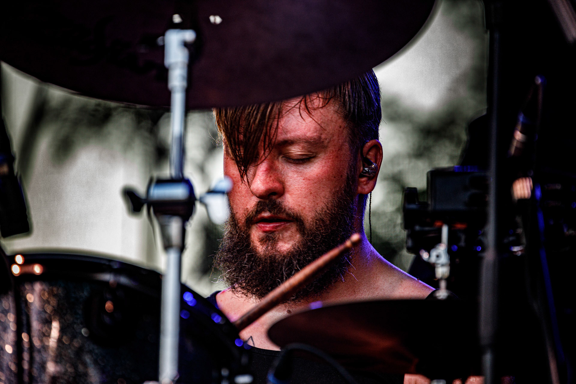 22.07.2022 Sunnata - przed Paradise Lost - na warszawskim koncercie letniej sceny klubu Progresja.Knock Out Production, Produkcja Knock Out Productions,Fot. Andrzej Wasilkiewicz/Reporter