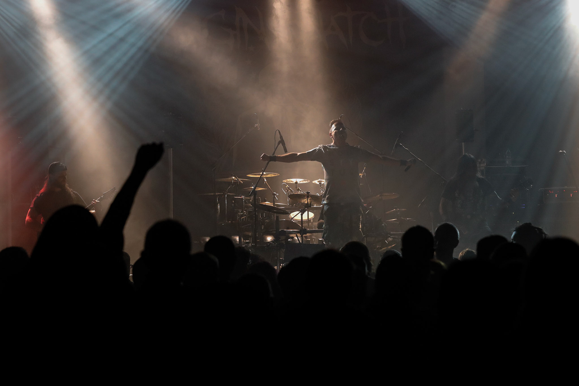 30.11.2018 Knock Out Tour 2018 - Warszawa Progresja -VIRGIN SNATCH  thrash metal, death metal,
Łukasz "Zielony" Zieliński wokal,
Grzegorz "Grysik" Bryła  gitara, 
Paweł Pasek  gitara, 
Piotr "Anioł" Wącisz  gitara basowa, 
Jacek Nowak perkusja,  fot. Andrzej Wasilkiewicz/Reporter