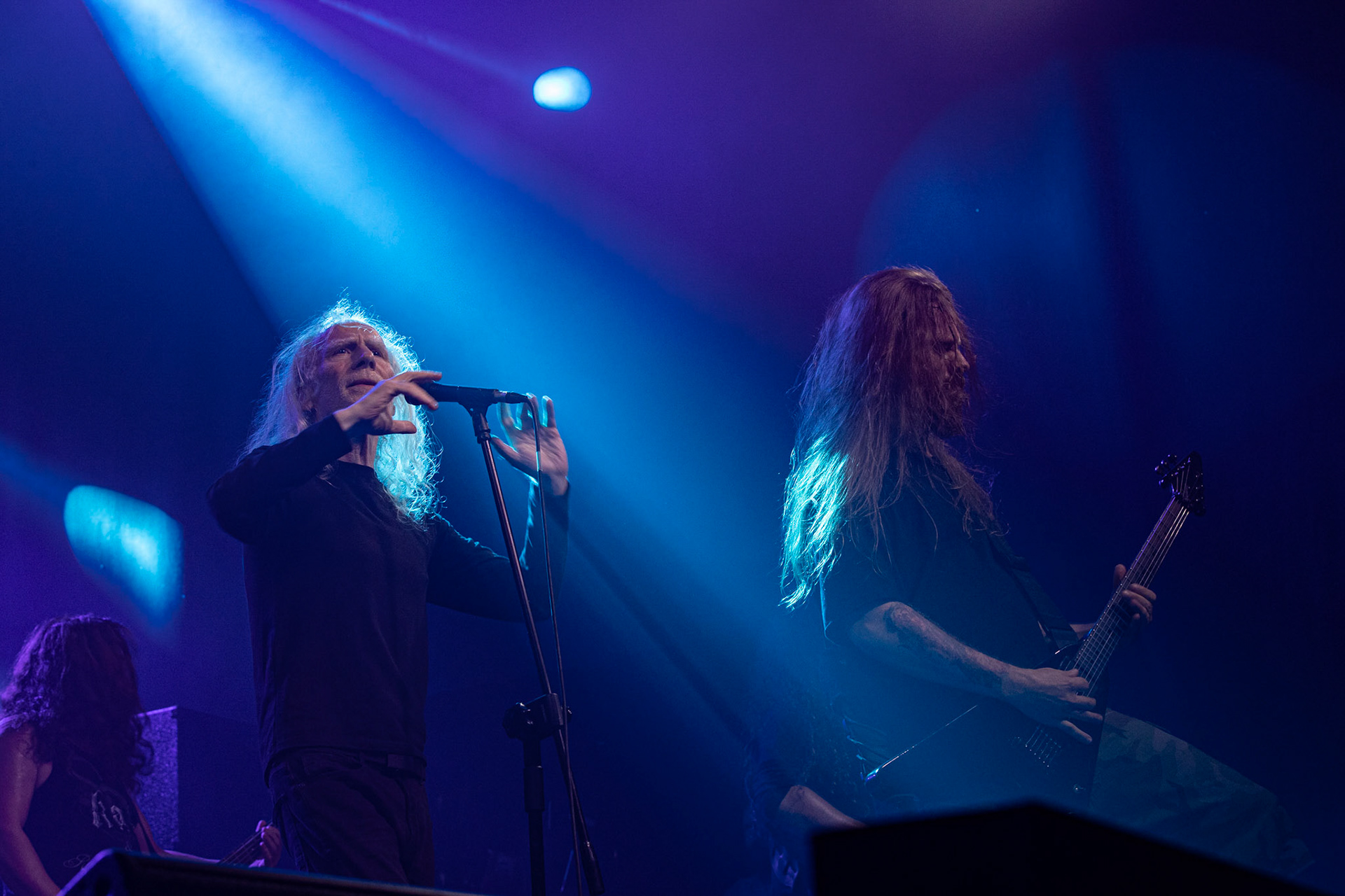 12.09.2021 - KAT i Roman Kostrzewski - koncert "Do zobaczenia w piekle" Wroclaw, Centrum Koncertowe A2.  Wacław „Vogg” Kiełtyka (Decapitated) i Roman Kostrzewski – wokal, fot. Andrzej kaziq Wasilkiewicz