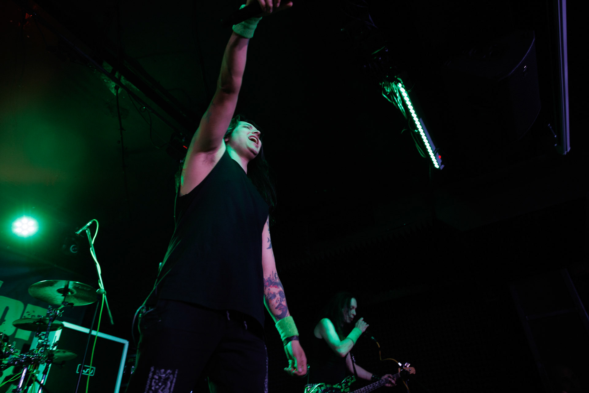 13.11.2021 House Of Death - koncert Warszawa RemontJuan Carlos Cano - wokal,Tomasz „Tytus” Pukacki - bass,thrash metal, crossover thrash, heavy metal, speed metal, hard rock,fot. Andrzej Wasilkiewicz/Reporter