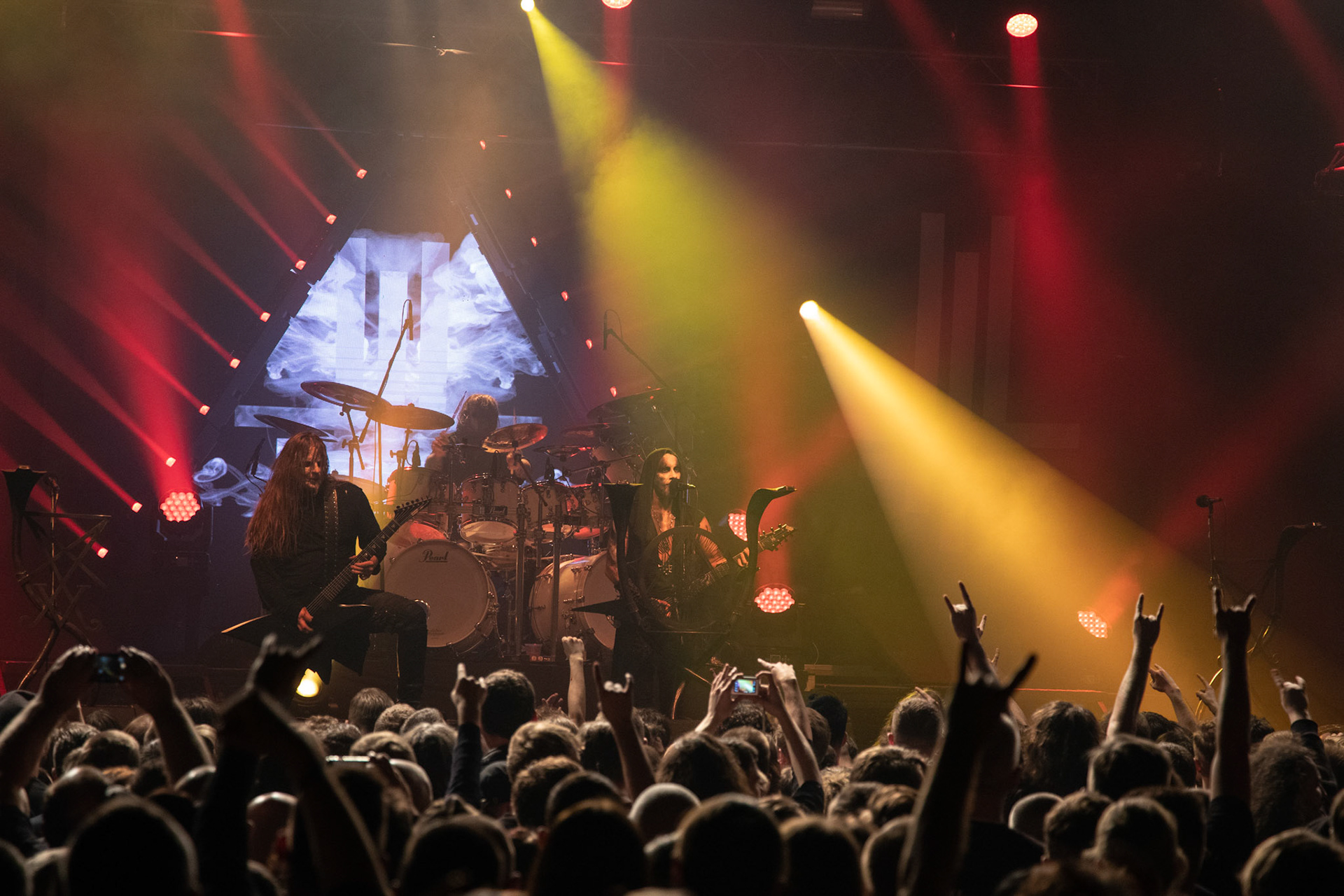 14.12.2018r. Behemoth koncert Merry Christless - Warszawa Progresja, Adam "Nergal" Darski – gitara, wokal prowadzący, 
Zbigniew "Inferno" Promiński – perkusja,
Tomasz "Orion" Wróblewski – gitara basowa, Patryk "Seth" Sztyber – gitara,  fot. Andrzej Wasilkiewicz/Reporter