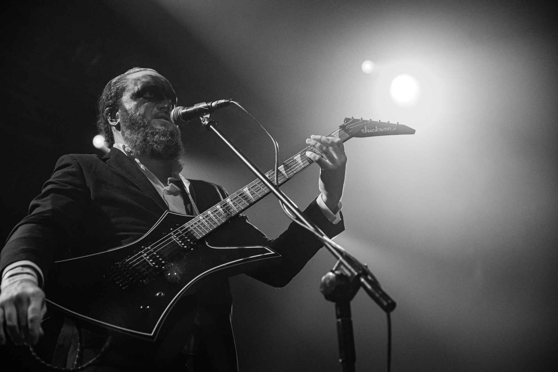 18.12.2021 Masturbator - Antysylwester Antyradia, 18 lat klubu Progresja,n/z Vithor/ growl-git, n/z Raefoth/bas, n/z Czaha/beki, n/z Mayhem/git,metal, blackmetal, thrashmetal, satanic old skull metal, fot. Andrzej Wasilkiewicz/Reporter