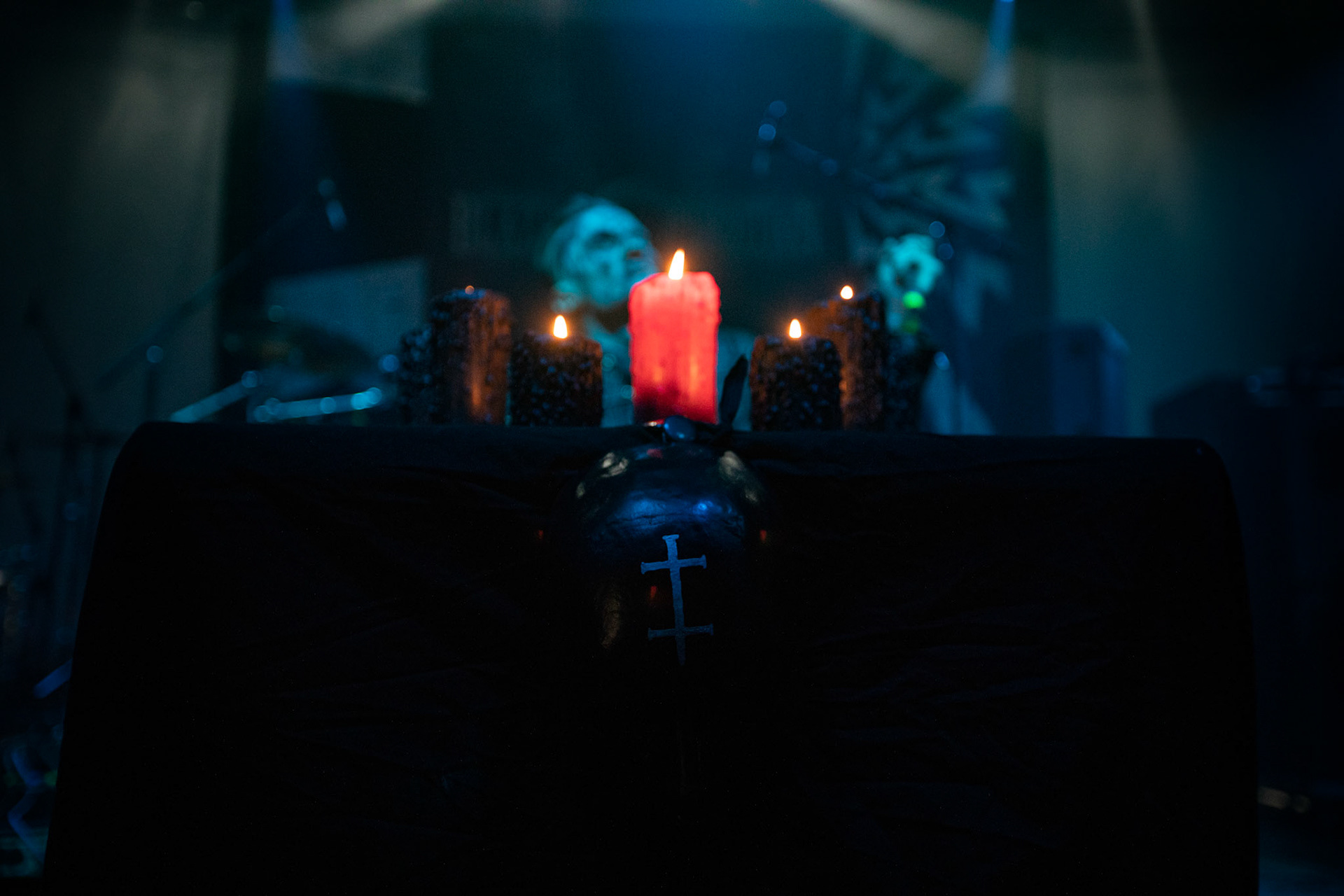 15.12.2019 koncert polskiego zespołu Blaze Of Perdition, Merry Christless 2019, Warszawa Klub Progresja,
black metal,
n/z Piotr "Mścisław" Bajus – gitara basowa, 
n/z Krzysztof "Wizun" Saran – perkusja,
n/z Łukasz "93" Barański – gitara,
n/z Paweł "Sonneillon" Marzec – wokal,
New Aeon Musick, Knock Out Productions
fot. Andrzej Wasilkiewicz/REPORTER