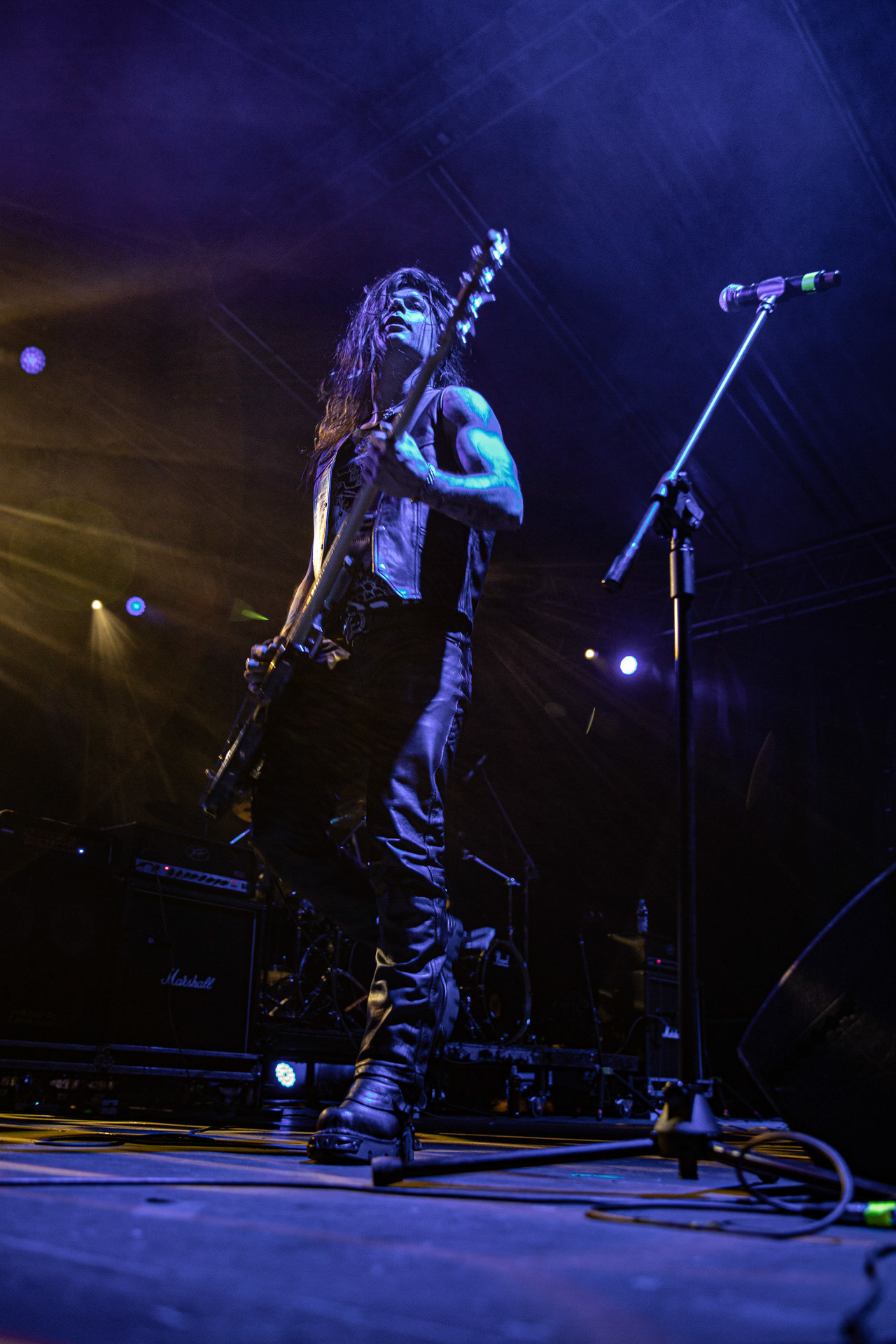 24.09.2021 koncert Rotting Christ, Warszawa, Progresja. N/z Kostas "Spades" Heliotis - gitara basowa, fot. Andrzej Wasilkiewicz/REPORTER