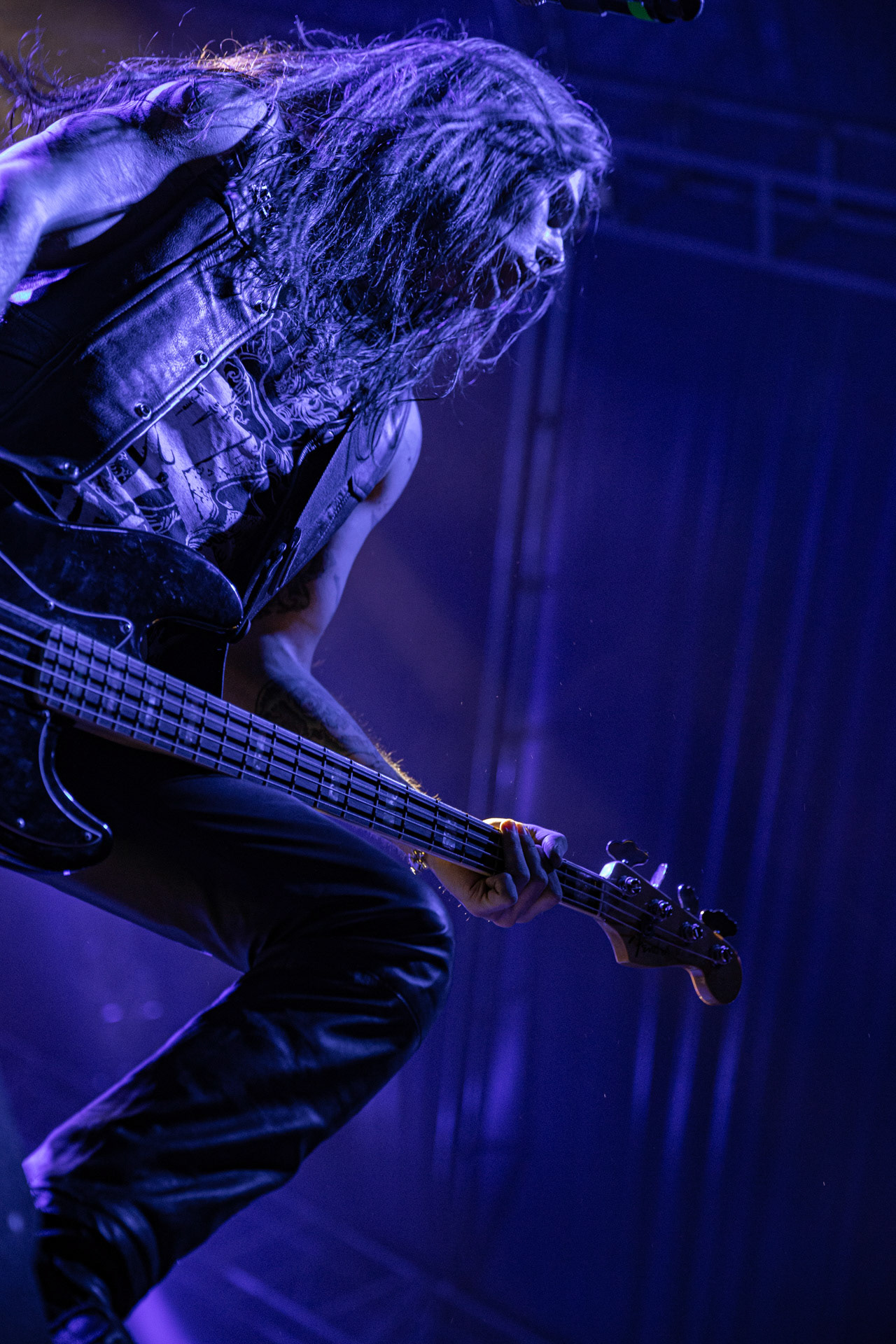 24.09.2021 koncert Rotting Christ, Warszawa, Progresja. N/z Kostas "Spades" Heliotis - gitara basowa, fot. Andrzej Wasilkiewicz/REPORTER