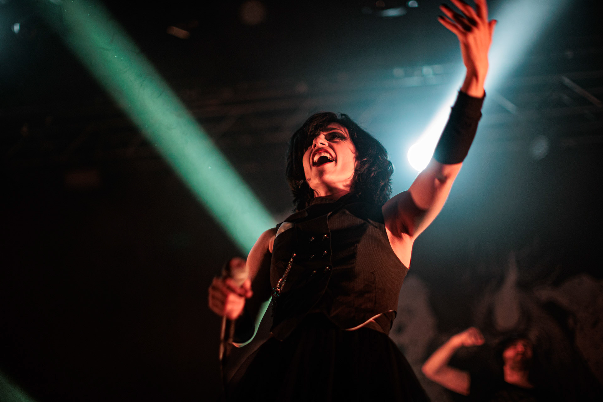 29.04.2022 Igorrr - Warszawski koncert francuskiego zespołu Gautier Serre inspirowany muzyka klasyczna, trip hopem, hip-hopem, death i black metalem, djentem, industrialem, czy tradycyjna muzyka.n/z Aphrodite Patoulidou – soprano vocals, Produkcja Knock Out Productions, klub Progresja.Wytwornia Metal Blade,fot. Andrzej Wasilkiewicz/Reporter