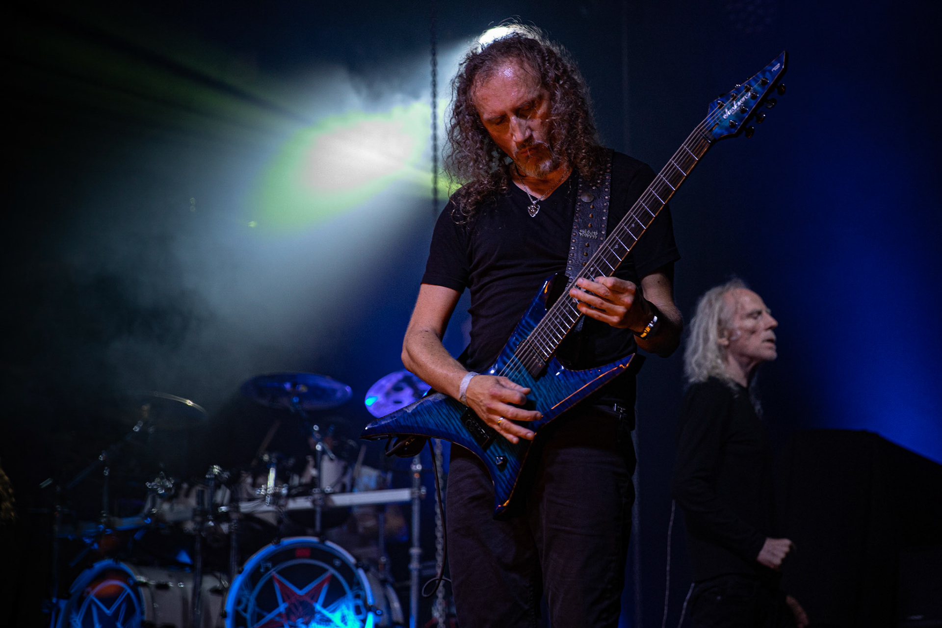 12.09.2021 - KAT i Roman Kostrzewski - koncert "Do zobaczenia w piekle" Wroclaw, Centrum Koncertowe A2.  Marek „Spider” Pająk (Vader),fot. Andrzej kaziq Wasilkiewicz