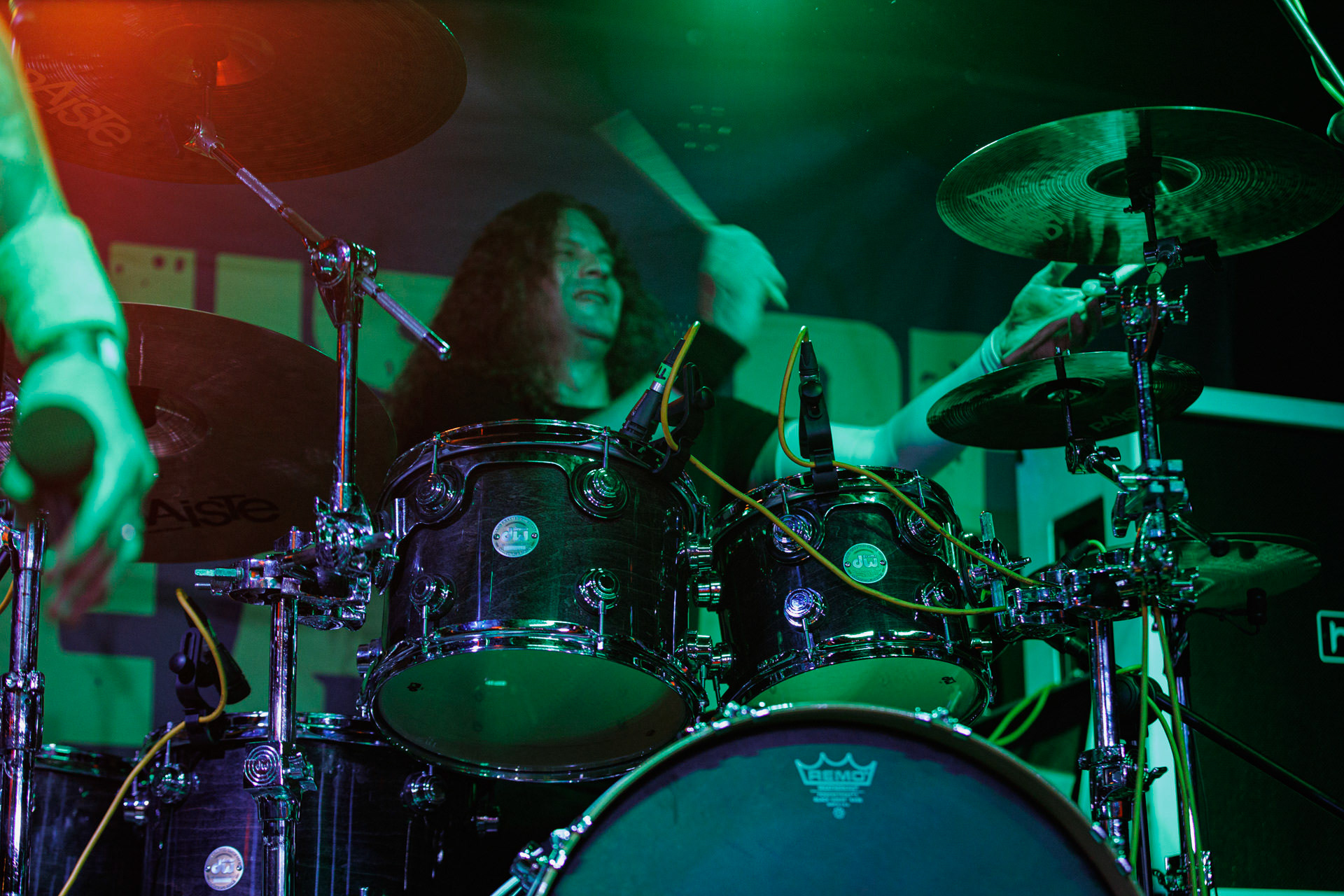 13.11.2021 House Of Death - koncert Warszawa RemontJuan Carlos Cano - wokal,Szymon „Sajmon” Synowka – perkusja,Adam Bielczuk - gitara,Tomasz „Tytus” Pukacki - bass,thrash metal, crossover thrash, heavy metal, speed metal, hard rock,fot. Andrzej Wasilkiewicz/Reporter