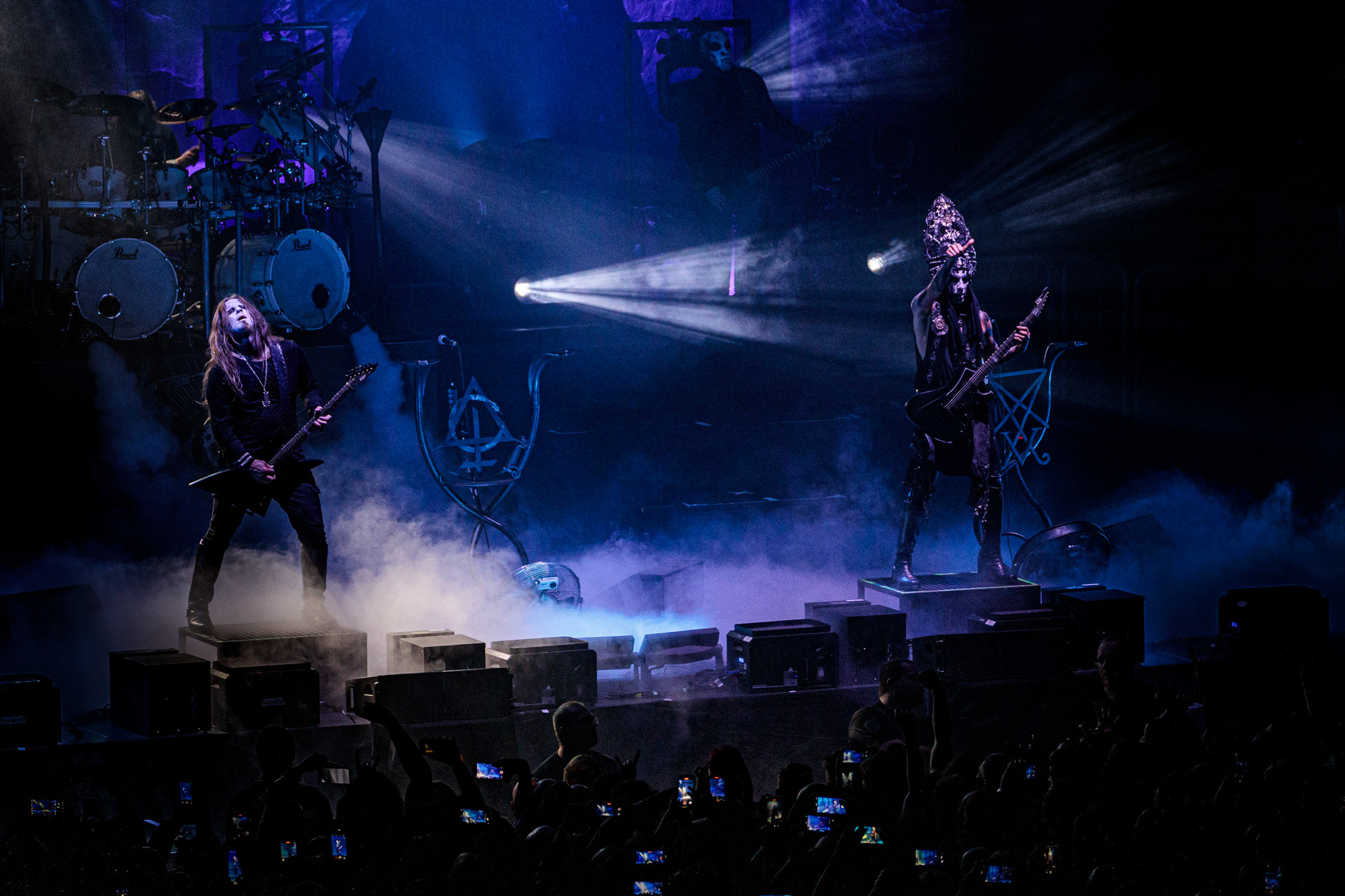 19.10.2022 BEHEMOTH - The European Siege 2022,Adam Nergal Darski - wokal, gitara,Zbigniew Inferno Prominski - perkusja,Tomasz Orion Wroblewski - bass,Patryk Seth Sztyber gitara,Spodek Katowice Poland,fot. Andrzej Wasilkiewicz/Reporter