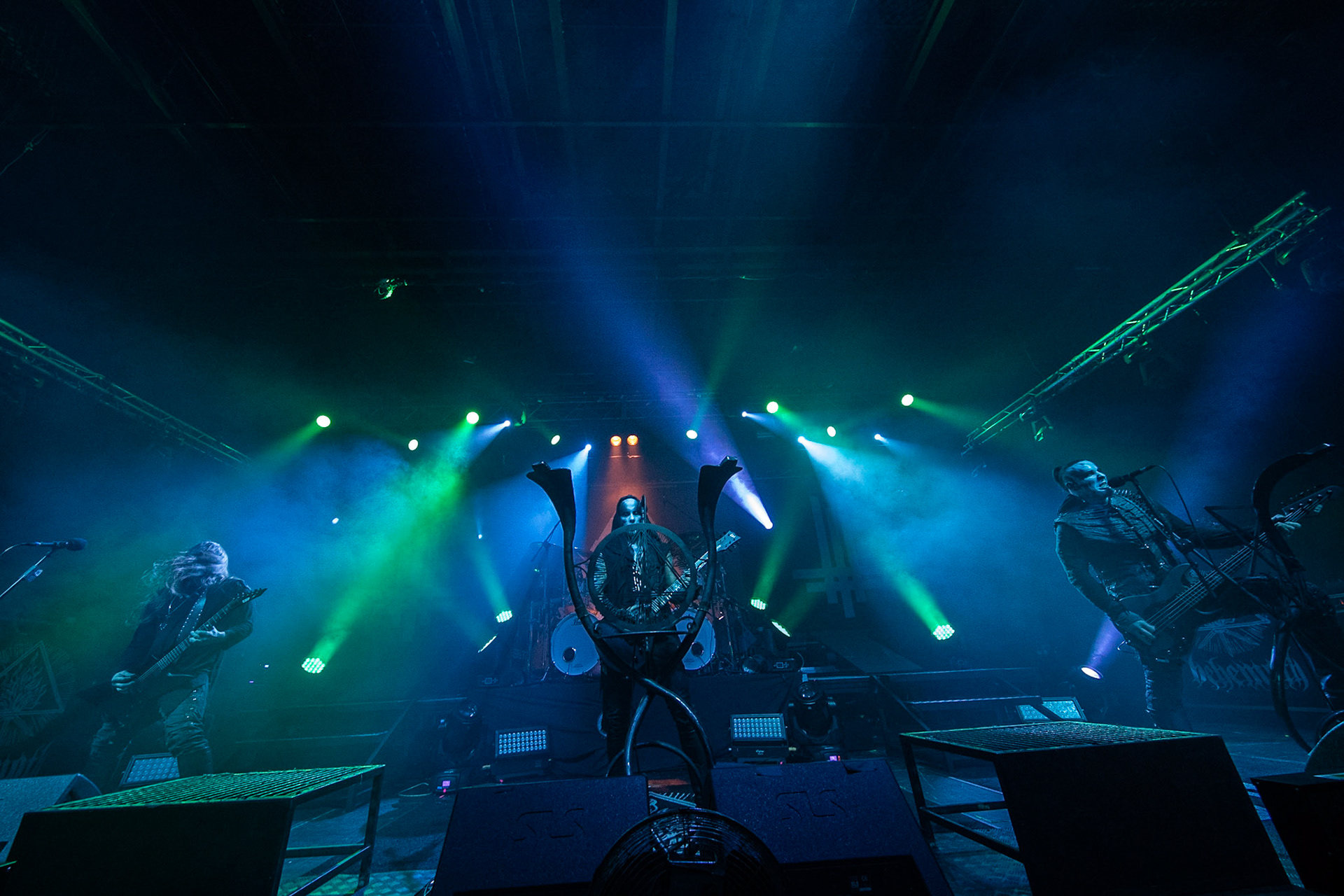 14.12.2018r. Behemoth koncert Merry Christless - Warszawa Progresja, Adam "Nergal" Darski – gitara, wokal prowadzący, 
Zbigniew "Inferno" Promiński – perkusja,
Tomasz "Orion" Wróblewski – gitara basowa, Patryk "Seth" Sztyber – gitara,  fot. Andrzej Wasilkiewicz/Reporter